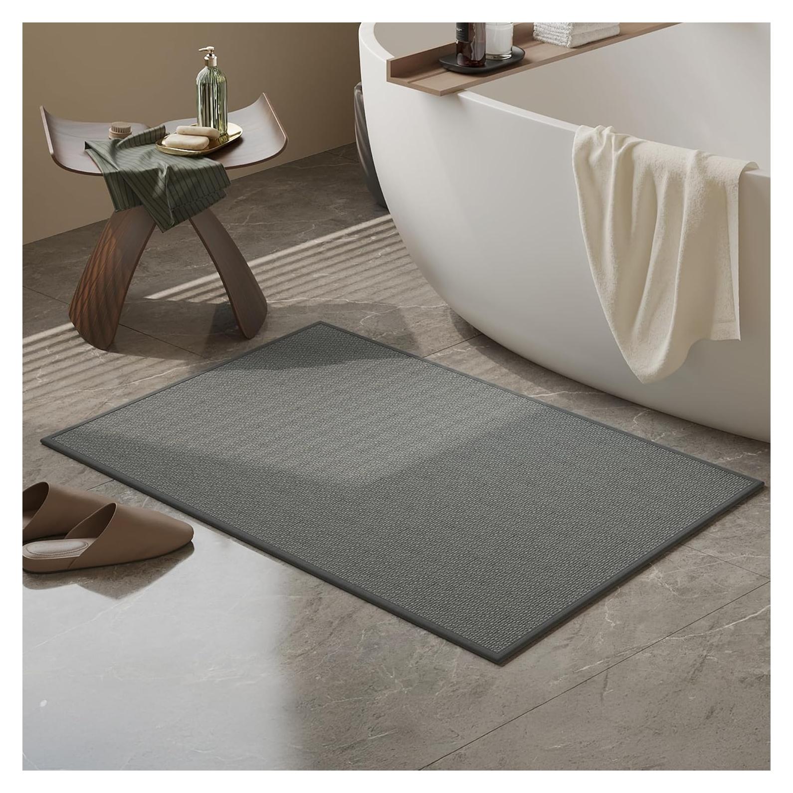 Alfombra de Baño Mecko Gris 50.8x81.3cm Antideslizante