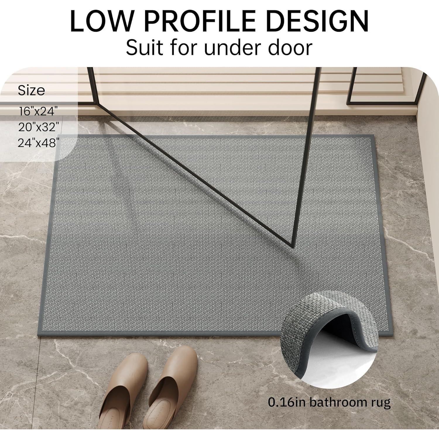 Alfombra de Baño Mecko Gris 50.8x81.3cm Antideslizante