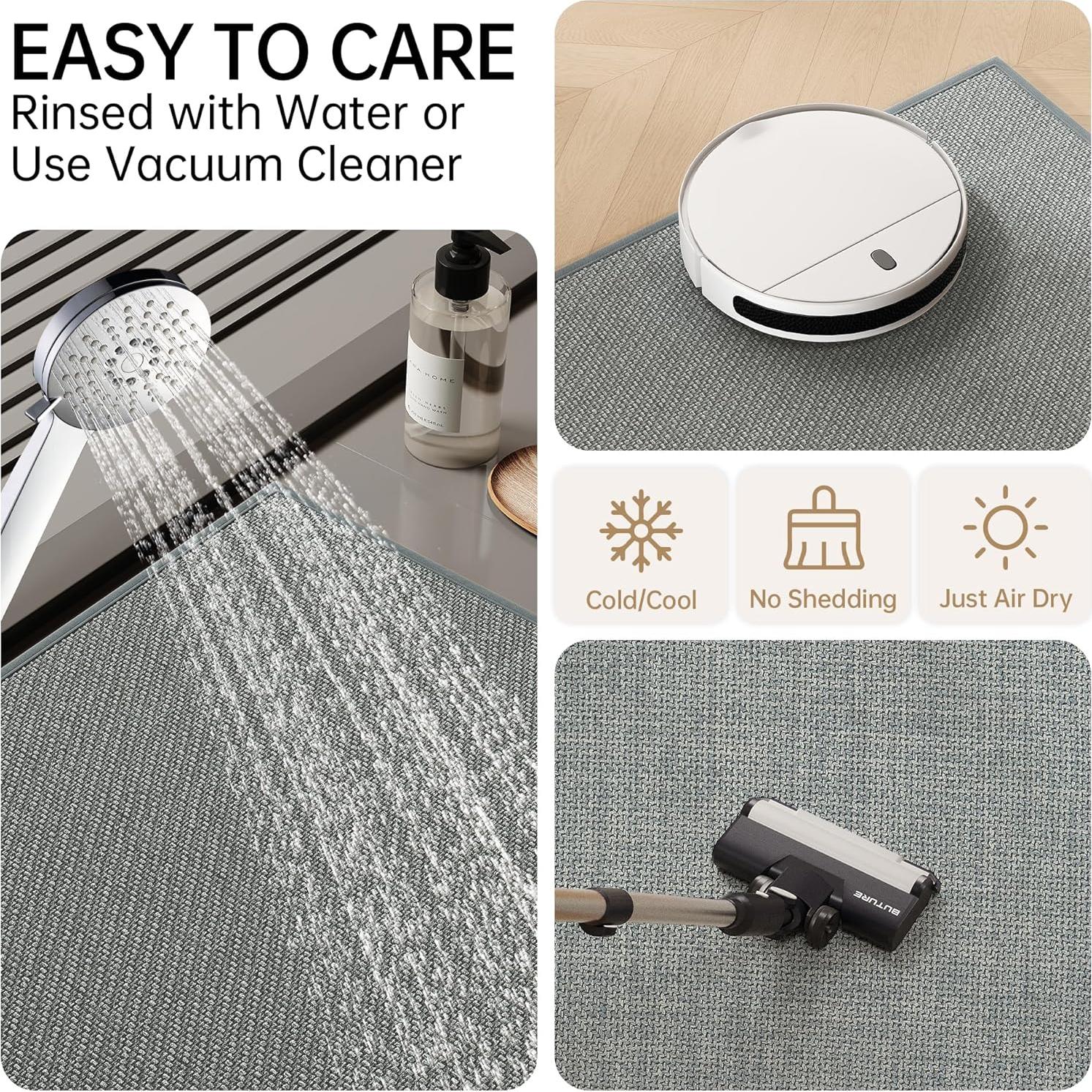 Alfombra de Baño Mecko Gris 50.8x81.3cm Antideslizante