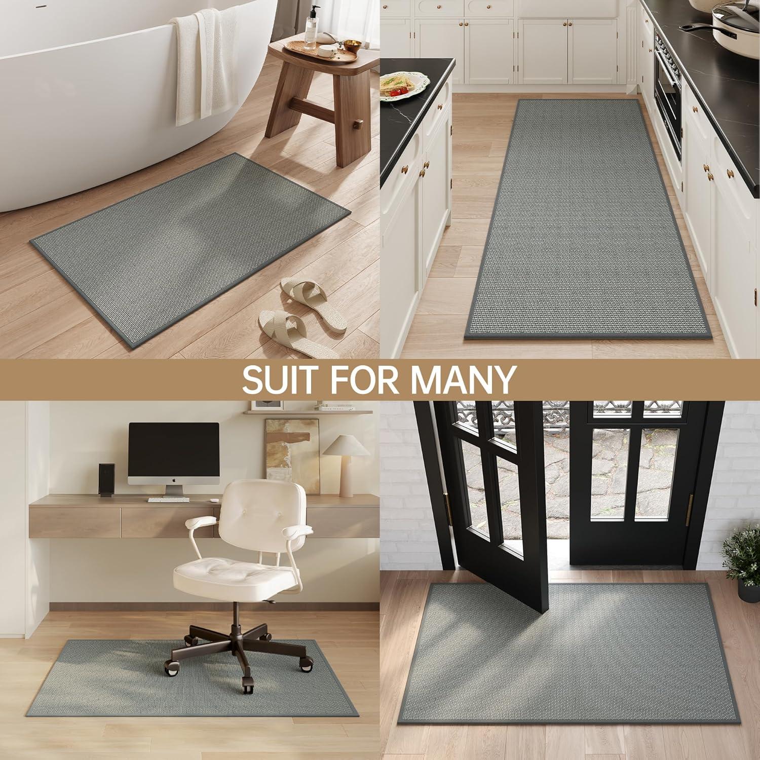 Alfombra de Baño Mecko Gris 50.8x81.3cm Antideslizante