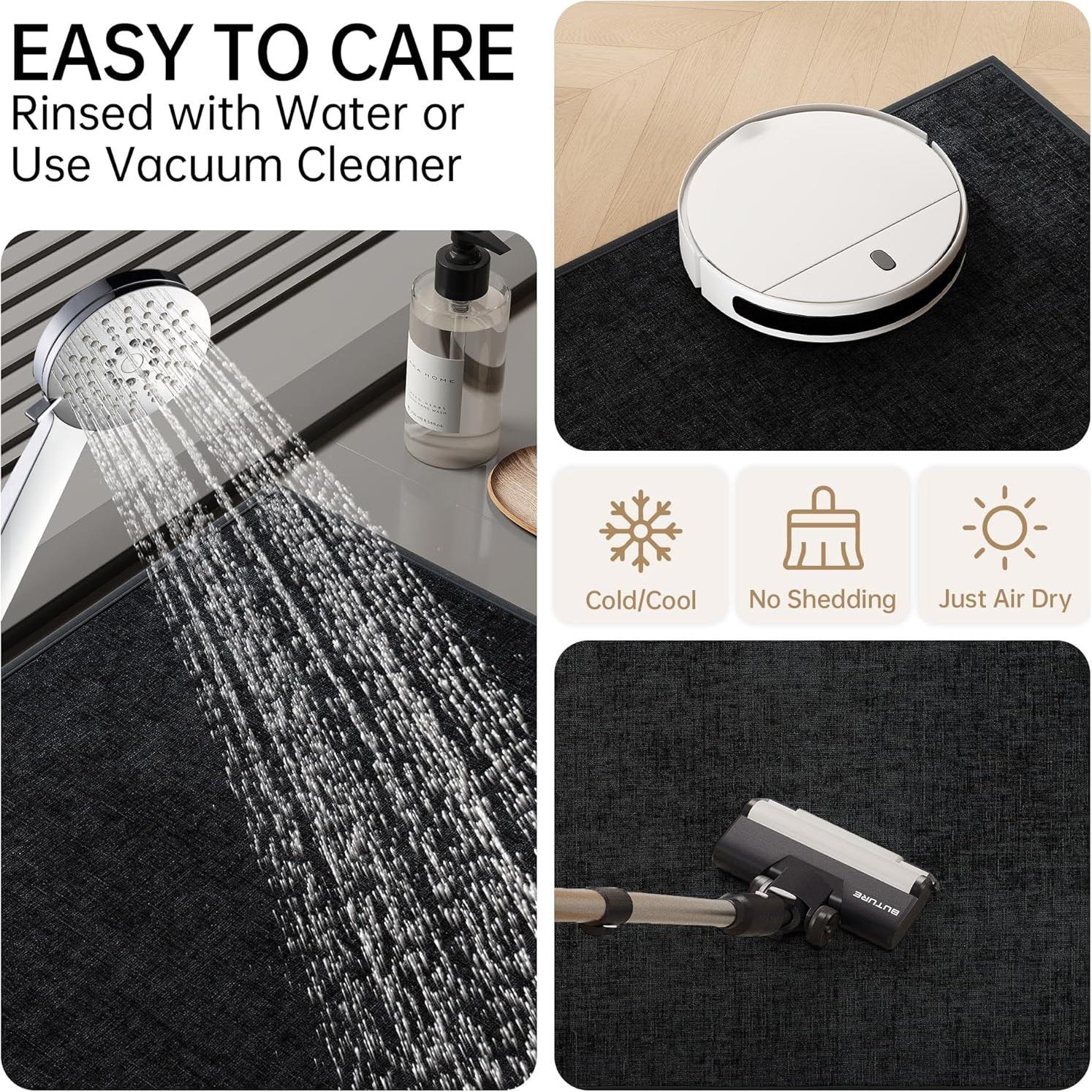 Alfombra de Baño Mecko 40x60cm Antideslizante Negra