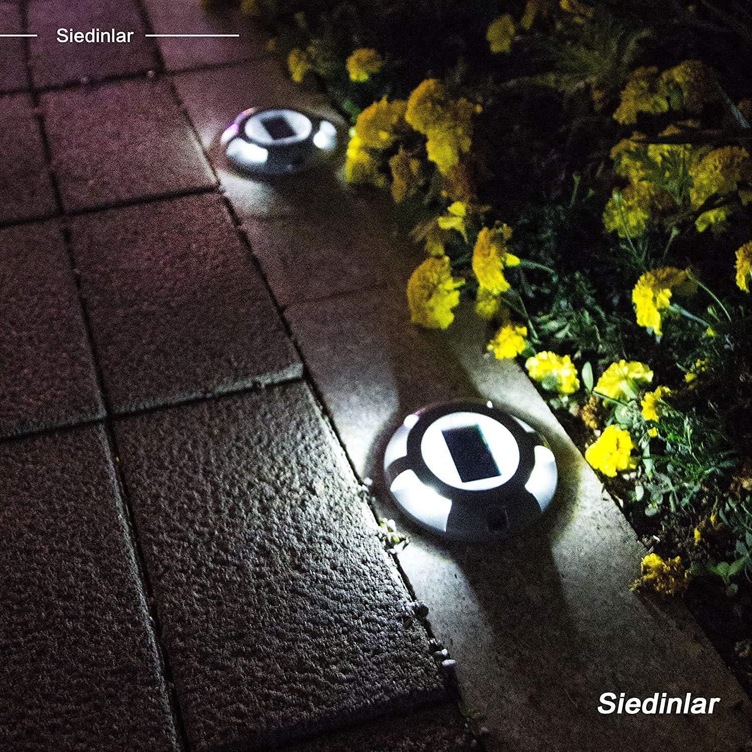 Luces Solares SIEDiNLAR LED 4 Paquete Impermeables