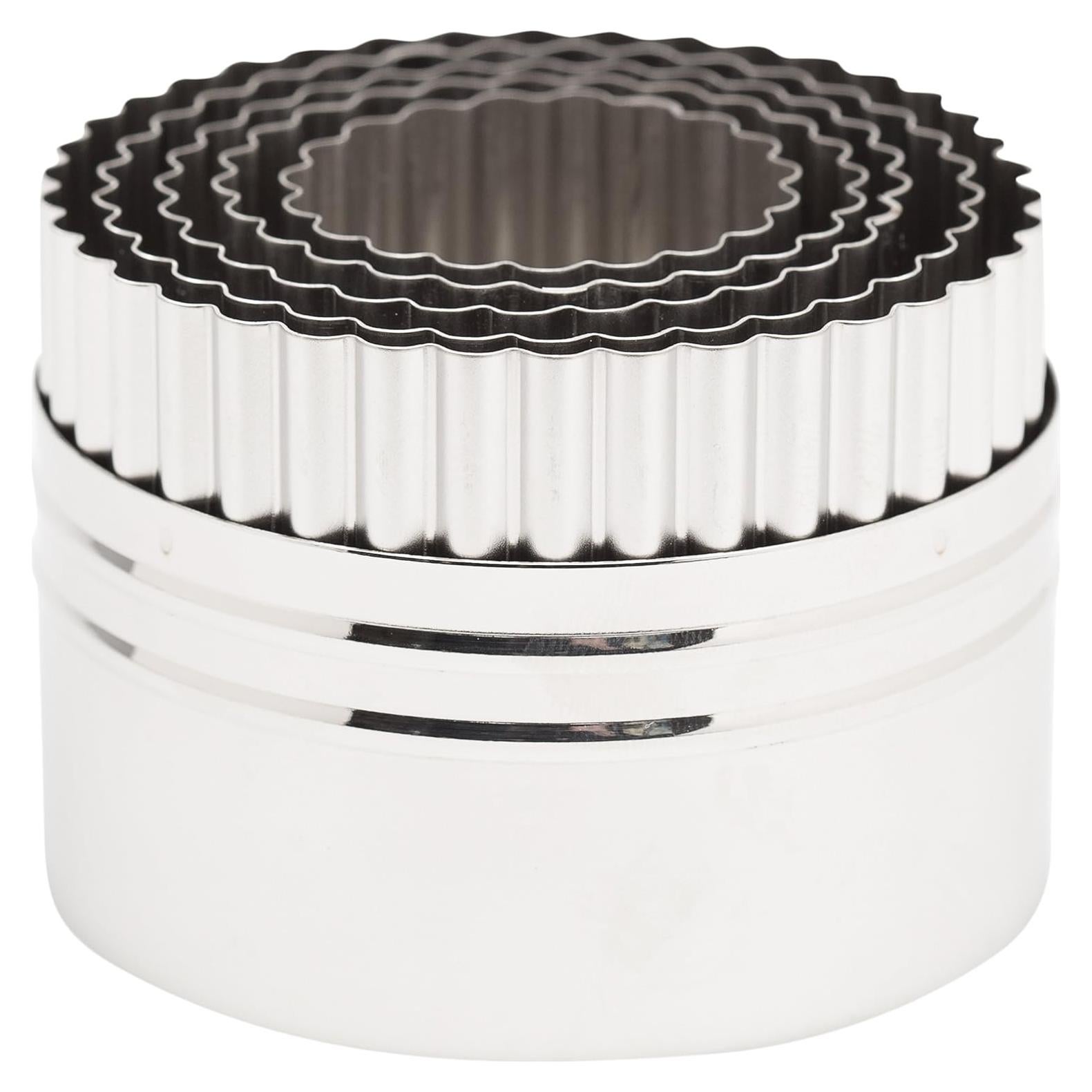 Set de 5 Cortadores Redondos Doble Cara Ateco Acero Inoxidable