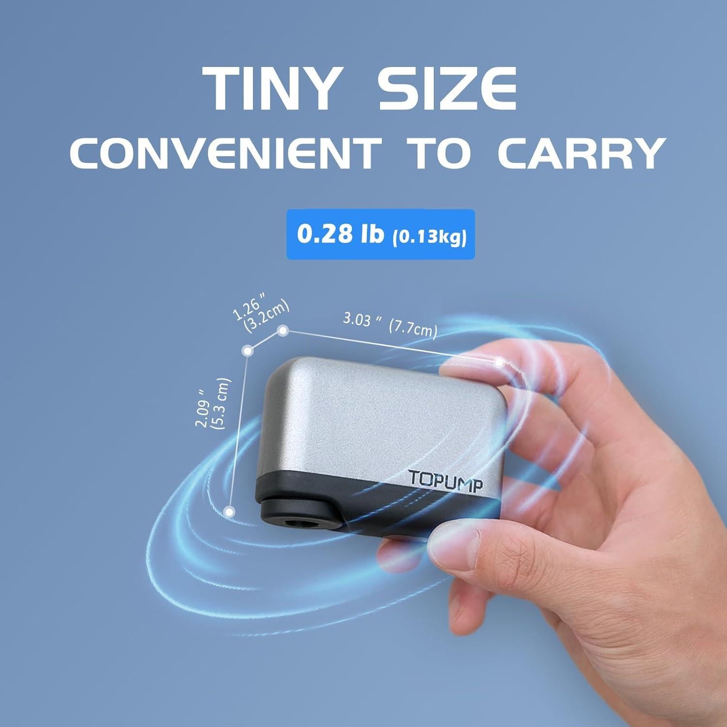 Mini bomba eléctrica TOPUMP TB2 120 PSI recargable USB