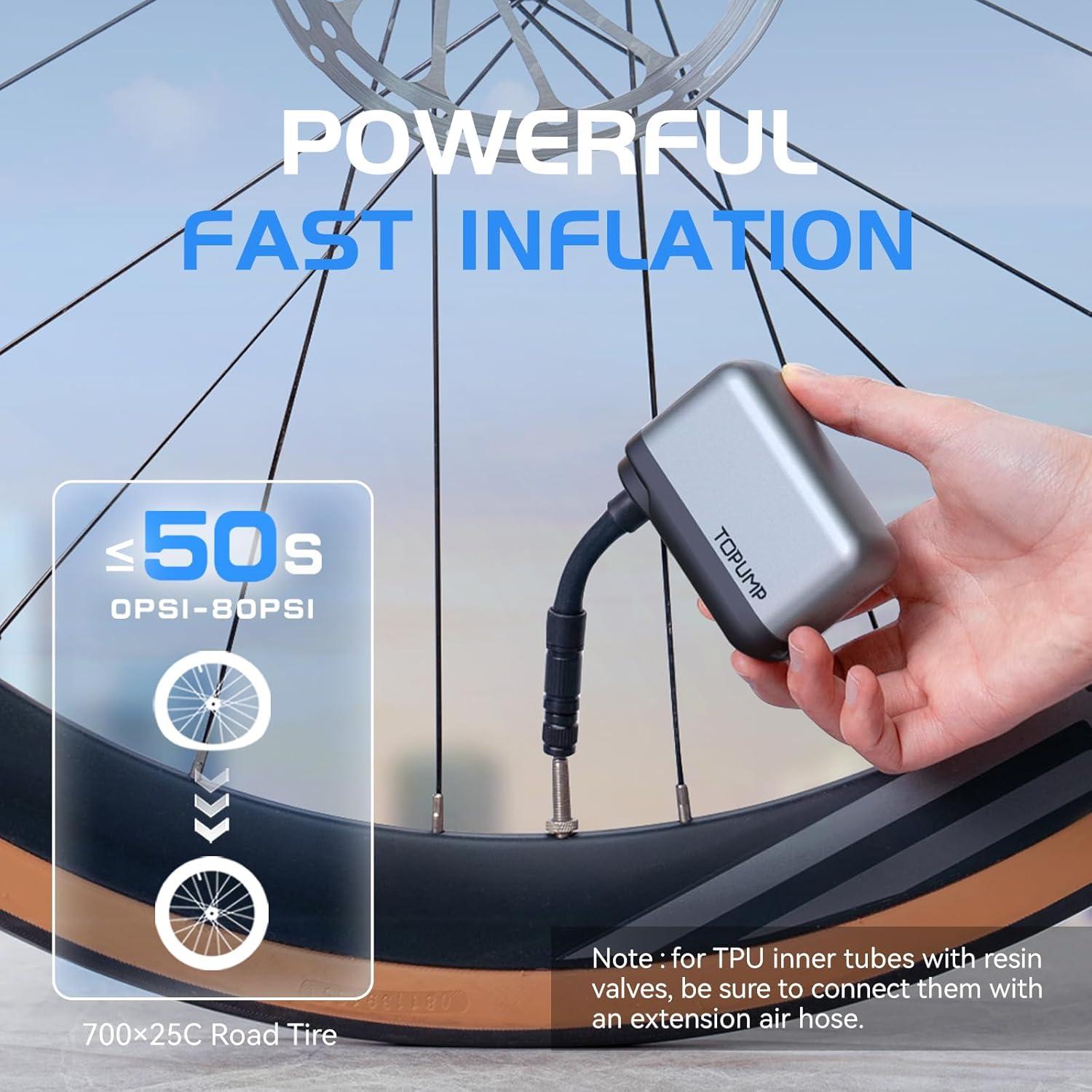 Mini bomba eléctrica TOPUMP TB2 120 PSI recargable USB