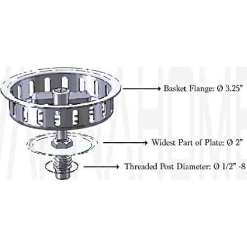Colador de Cesta de Reemplazo VARNAHOME Acero Inoxidable 304