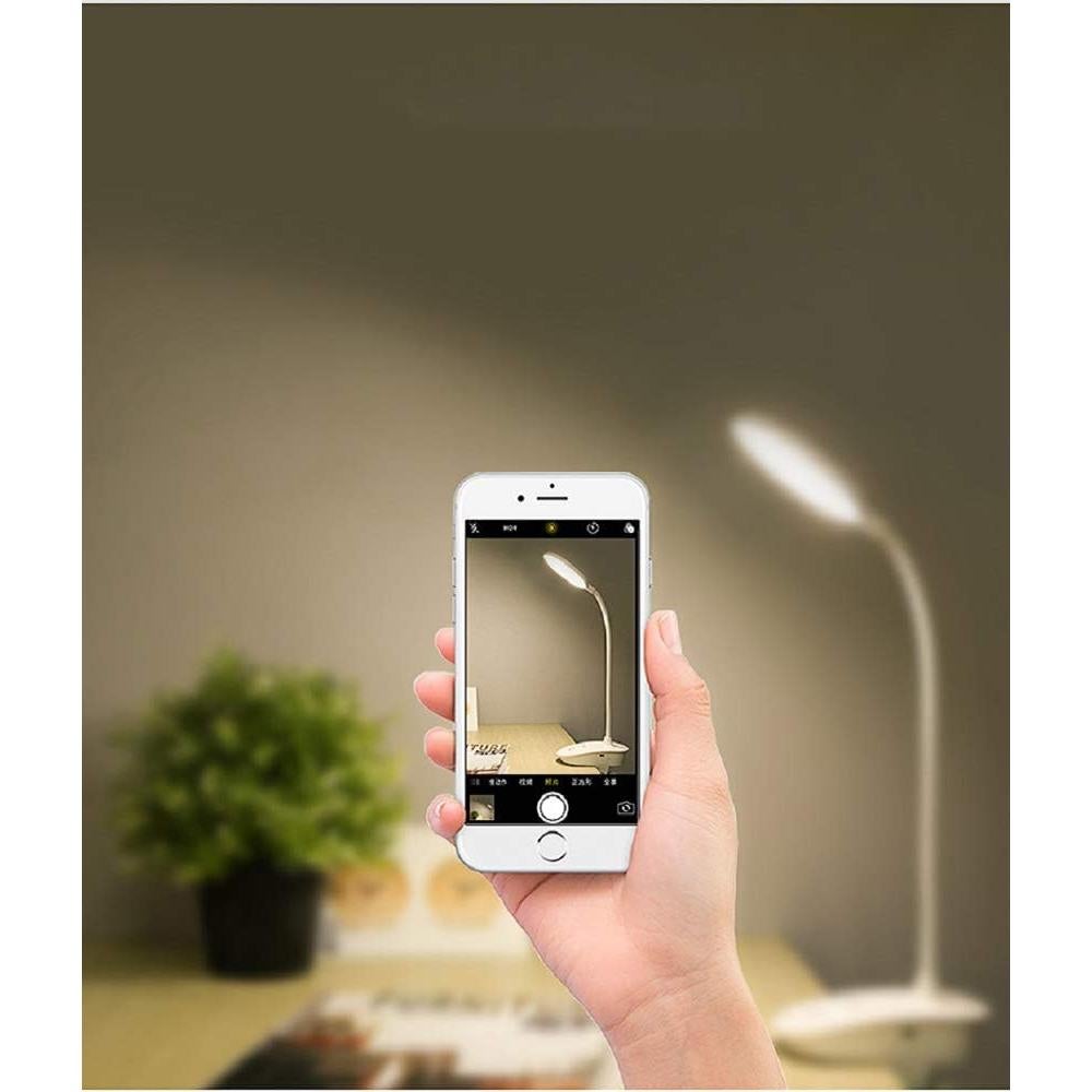 Lámpara de Clip Miady LDL04, Luz de Lectura Recargable USB, 3 Niveles de Brillo