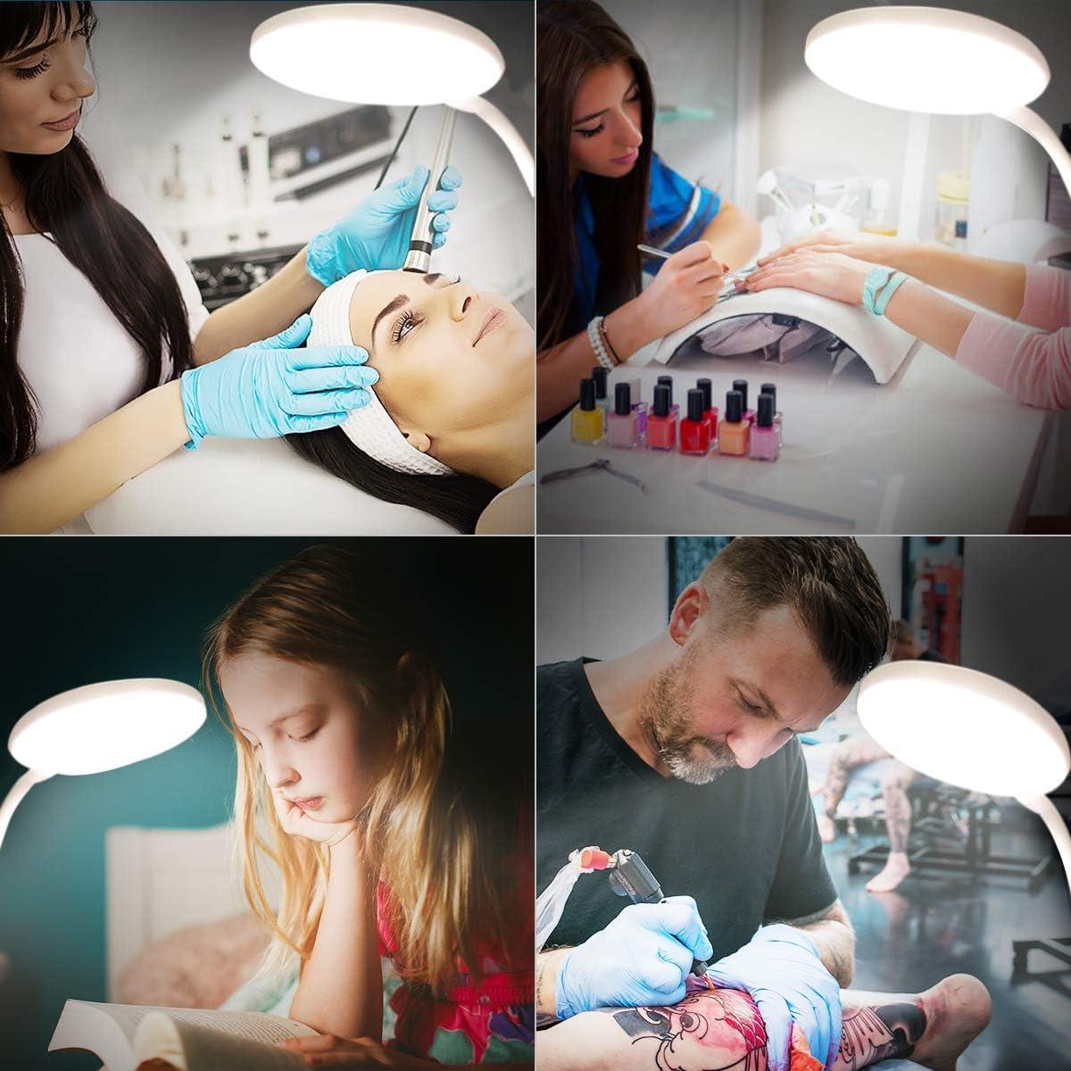 Lámpara de Clip Miady LDL04, Luz de Lectura Recargable USB, 3 Niveles de Brillo