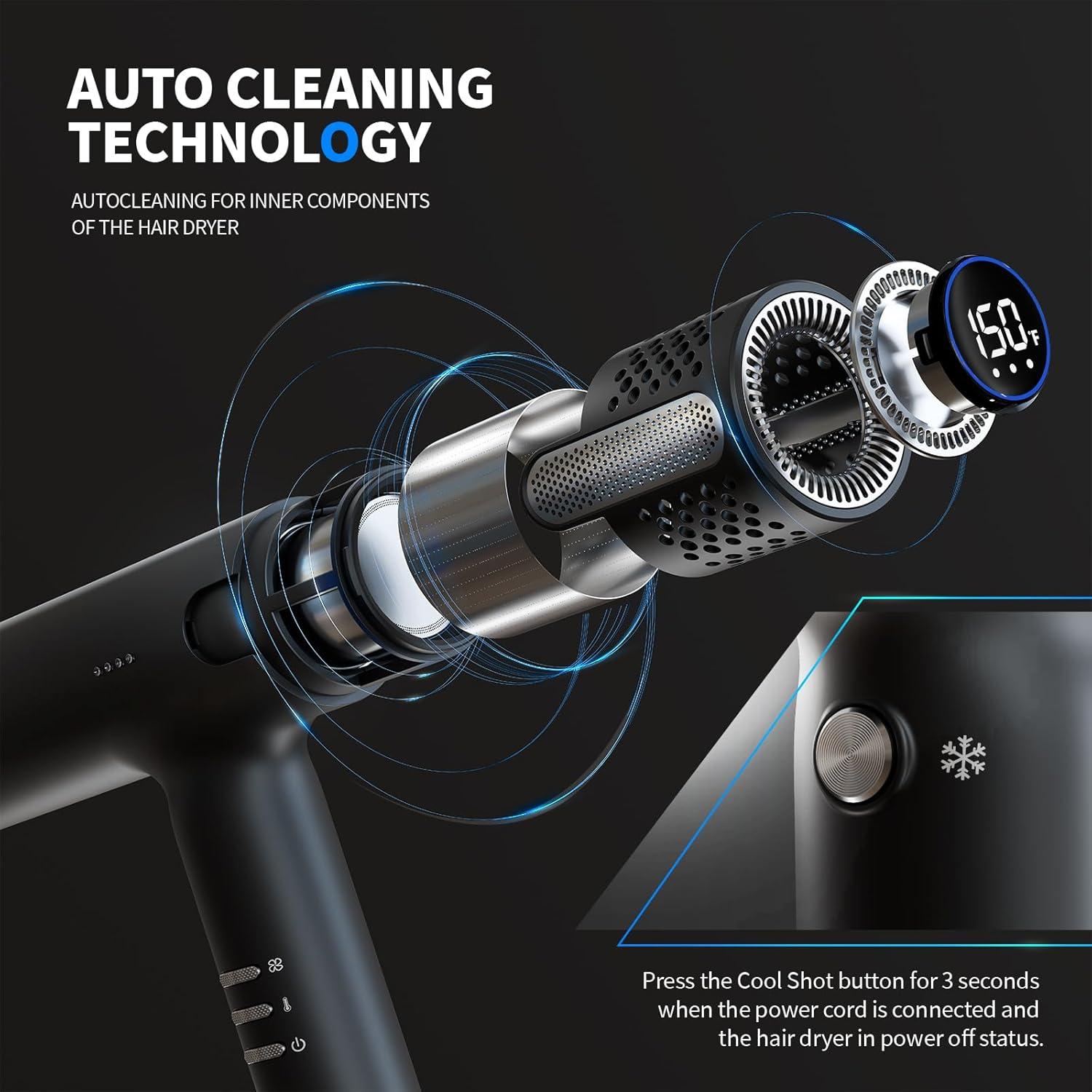 Secador de Pelo Iónico Profesional Lanvier 299g con Difusor