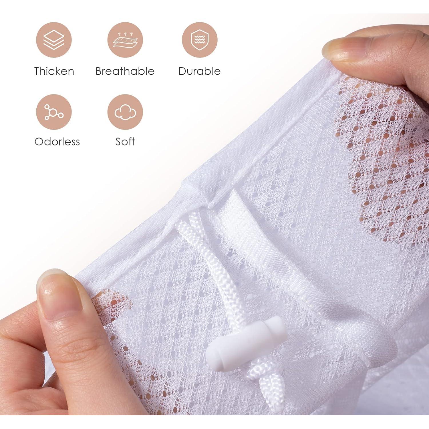 Bolsa de Lavandería de Malla Grande Meowoo 61x91 cm Blanca