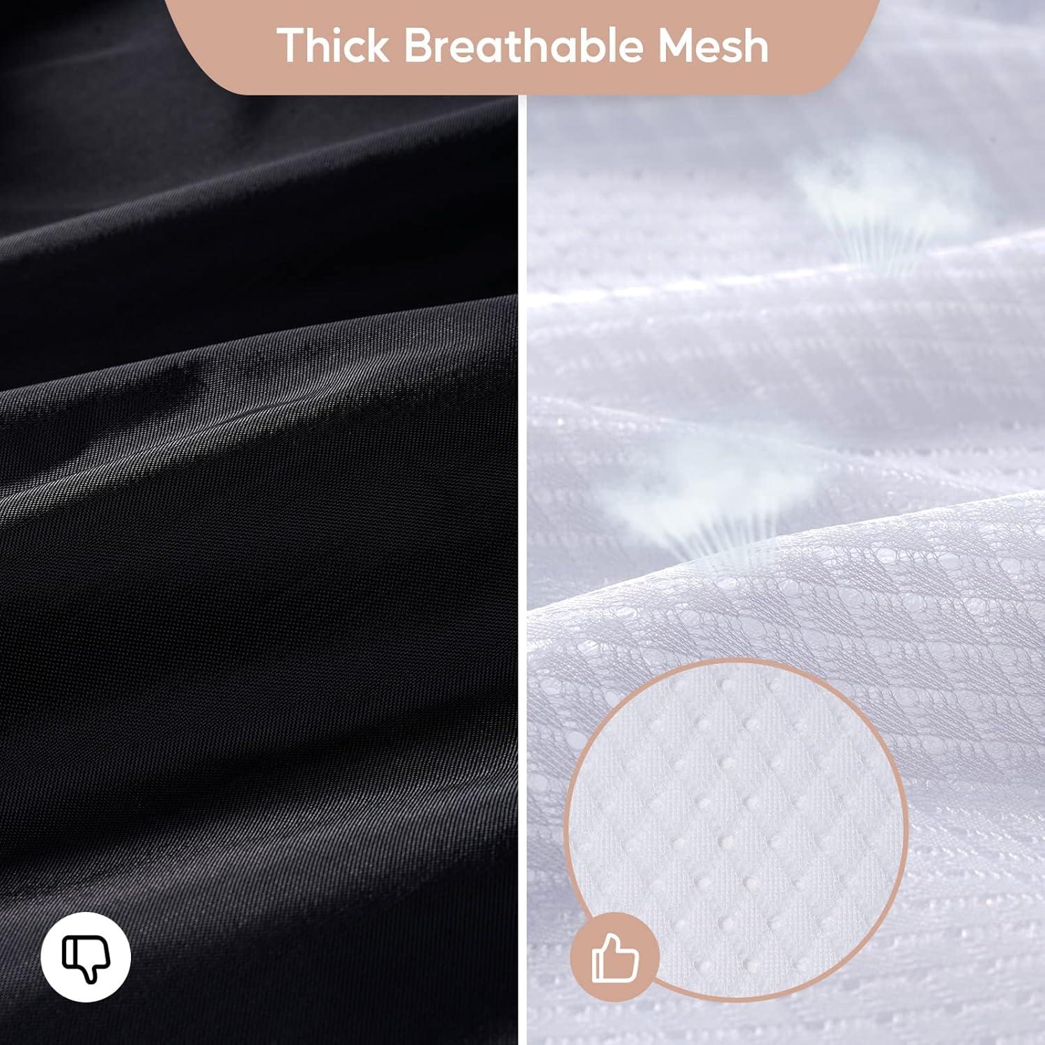 Bolsa de Lavandería de Malla Grande Meowoo 61x91 cm Blanca