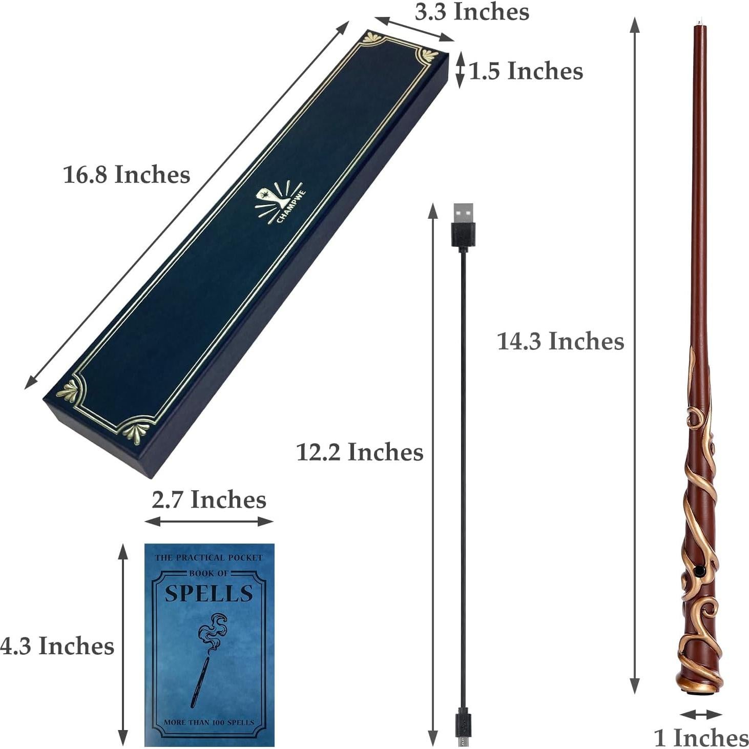 Varita Mágica Iluminada ChampWe Recargable para Niños