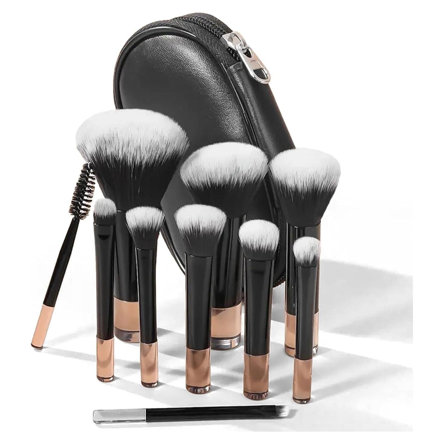Set de Brochas de Maquillaje de Viaje Kingtree, 10 Piezas Mini