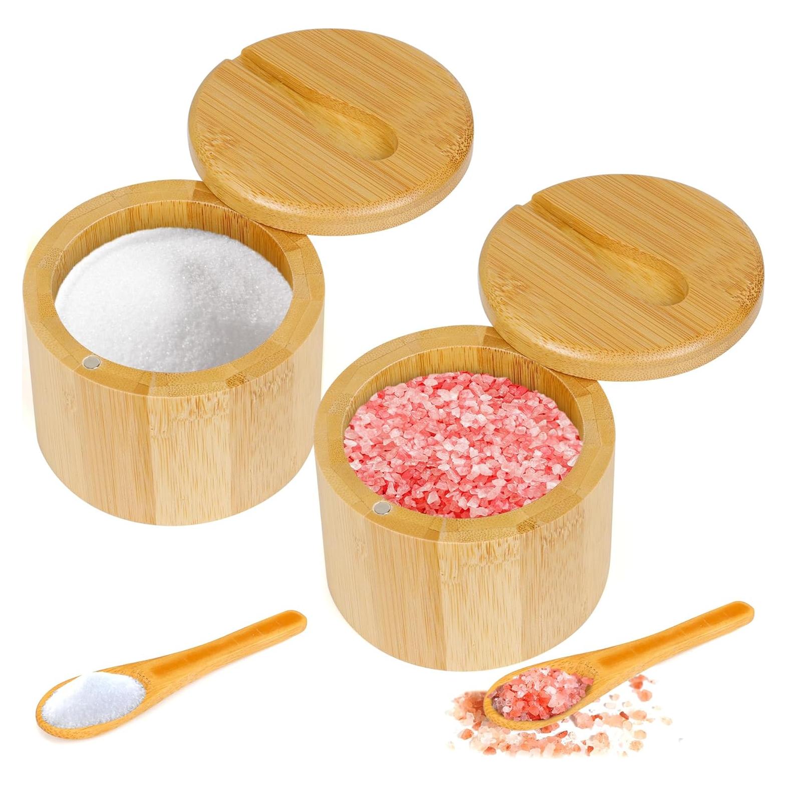 Caja de Sal de Bambú Loscarol con Tapa Magnética 170g