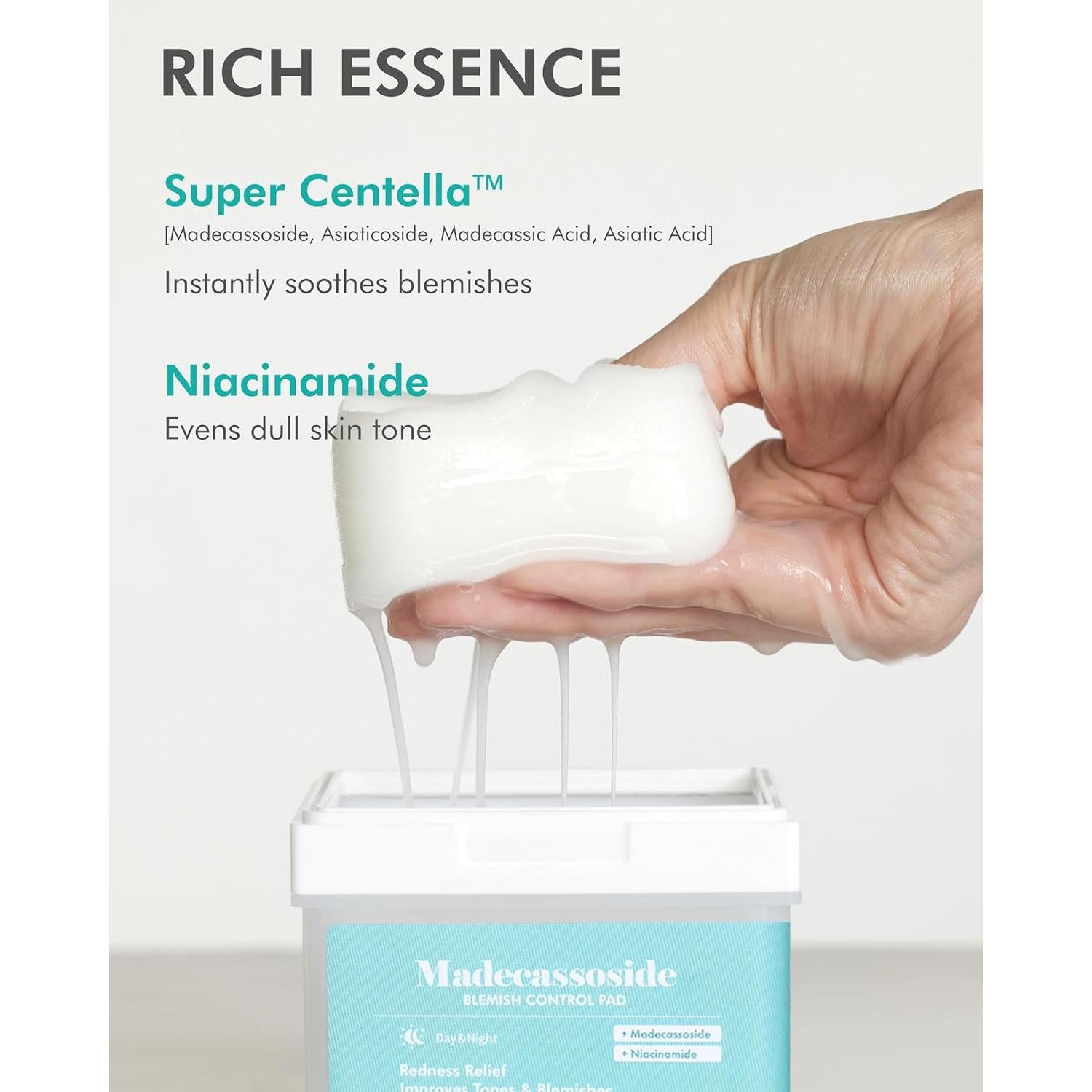 Almohadillas Tónicas Dermal Madecassoside - 120 Hojas Veganas