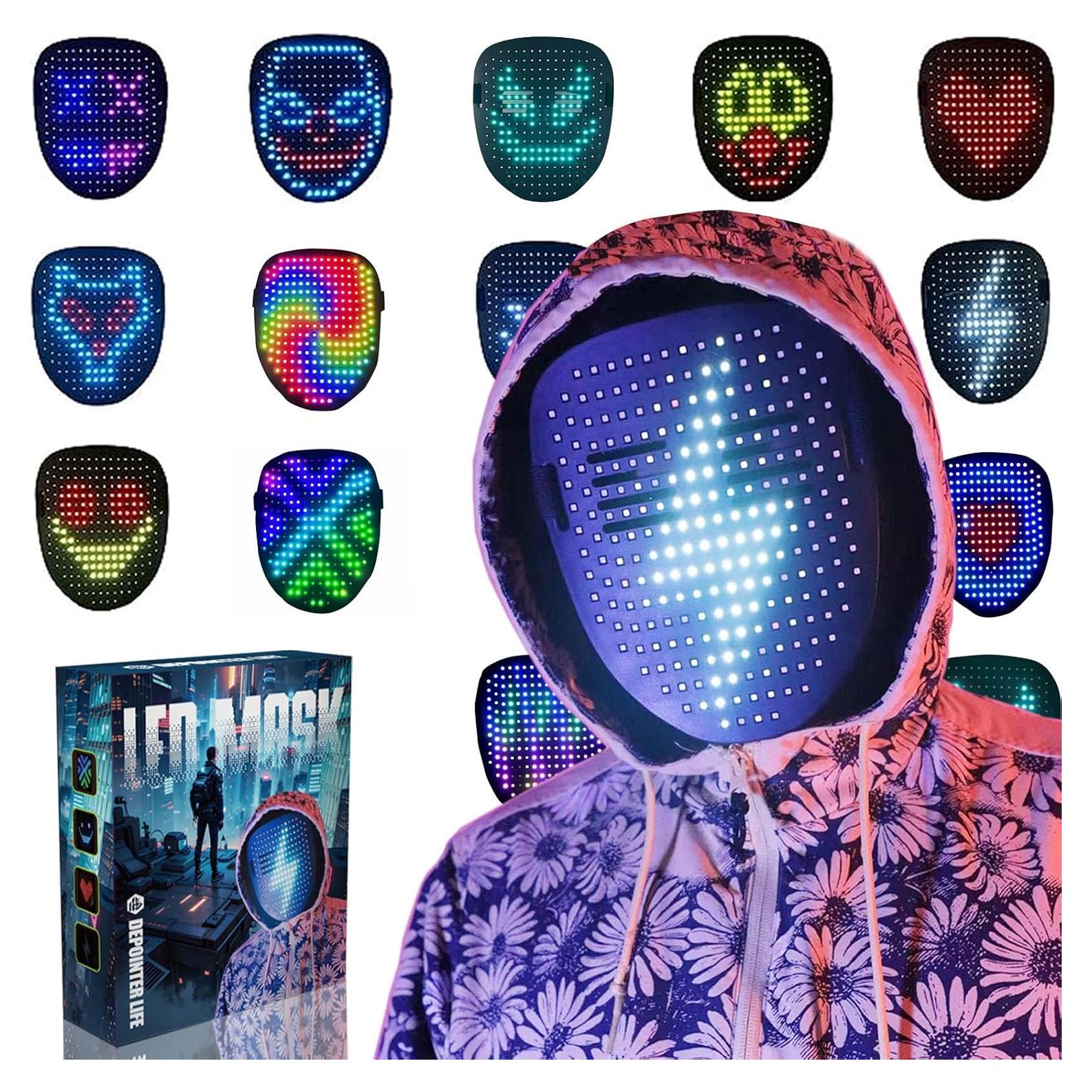 Máscara LED Depointer Life Unisex con Detección de Gestos