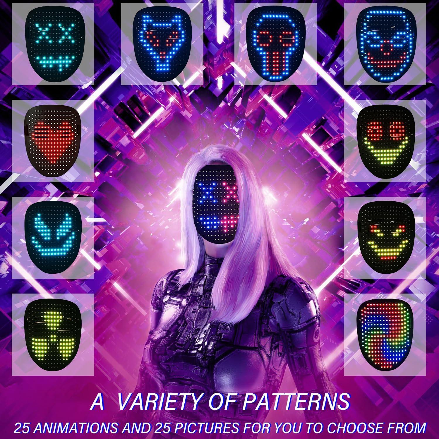 Máscara LED Depointer Life Unisex con Detección de Gestos