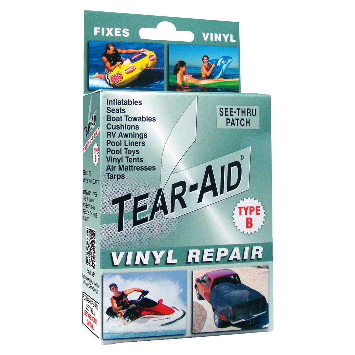 Kit de Reparación TEAR-AID para Vinilo - Parche Transparente