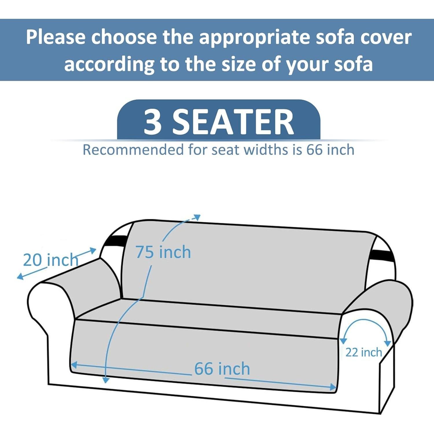 Funda de Sofá Boho WONGS BEDDING Azul Rayas 3 Plazas 168 cm