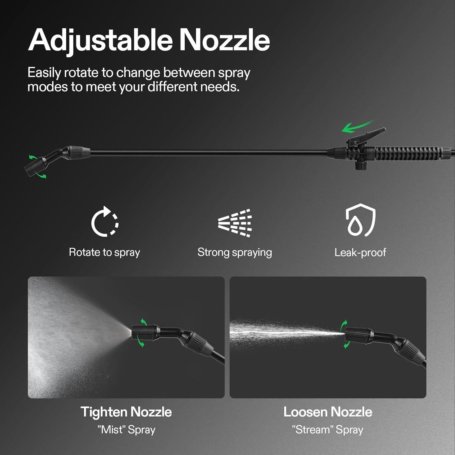 Pulverizador de Presión VIVOSUN 3L Naranja con Correa Ajustable