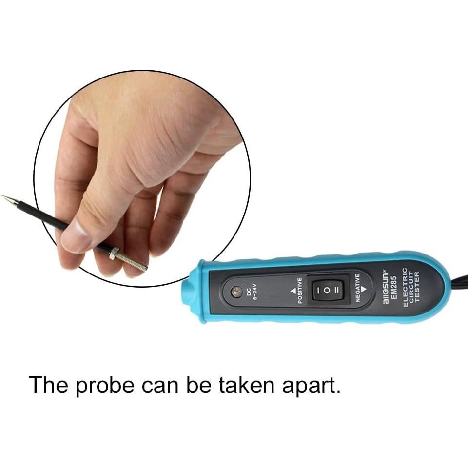 Probador de Circuito Eléctrico Allsun EM285 6-24V DC 5m