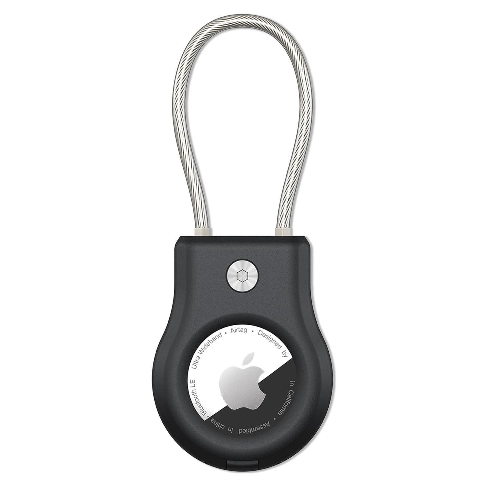 Soporte para llavero Airtag SCALLOP con cable de acero 13cm