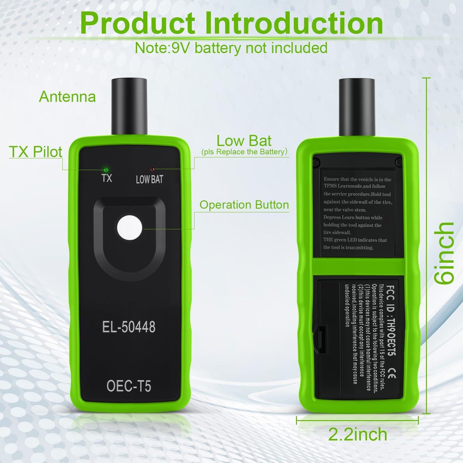 Herramienta TPMS ALPMOSN EL-50448 Verde - Reaprendizaje y Reinicio