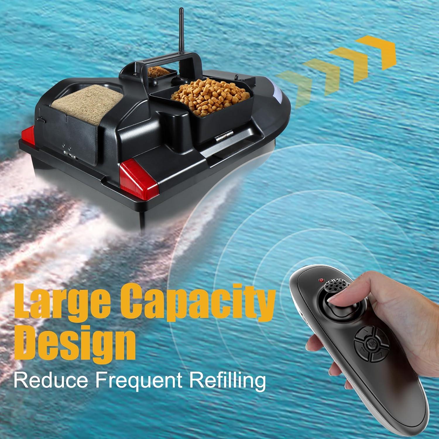 Barco de Cebo RC HUNKING 2kg Batería 12000mAh Pesca Playa