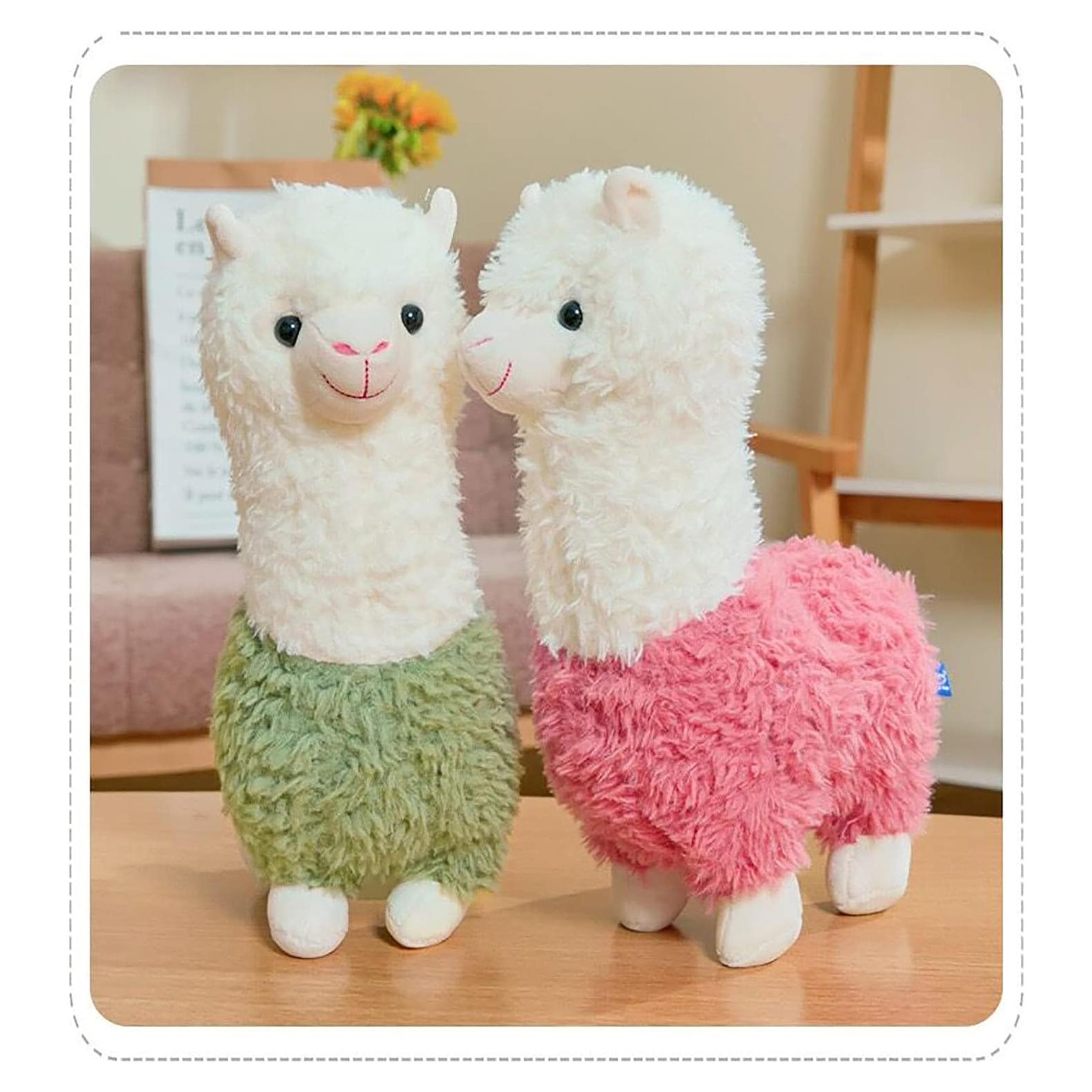 Llama Stuffed Animal Cute Llama Plush Alpaca Toy 9.8 inch for Girls Boys 2 Pieces(Alpaca)
