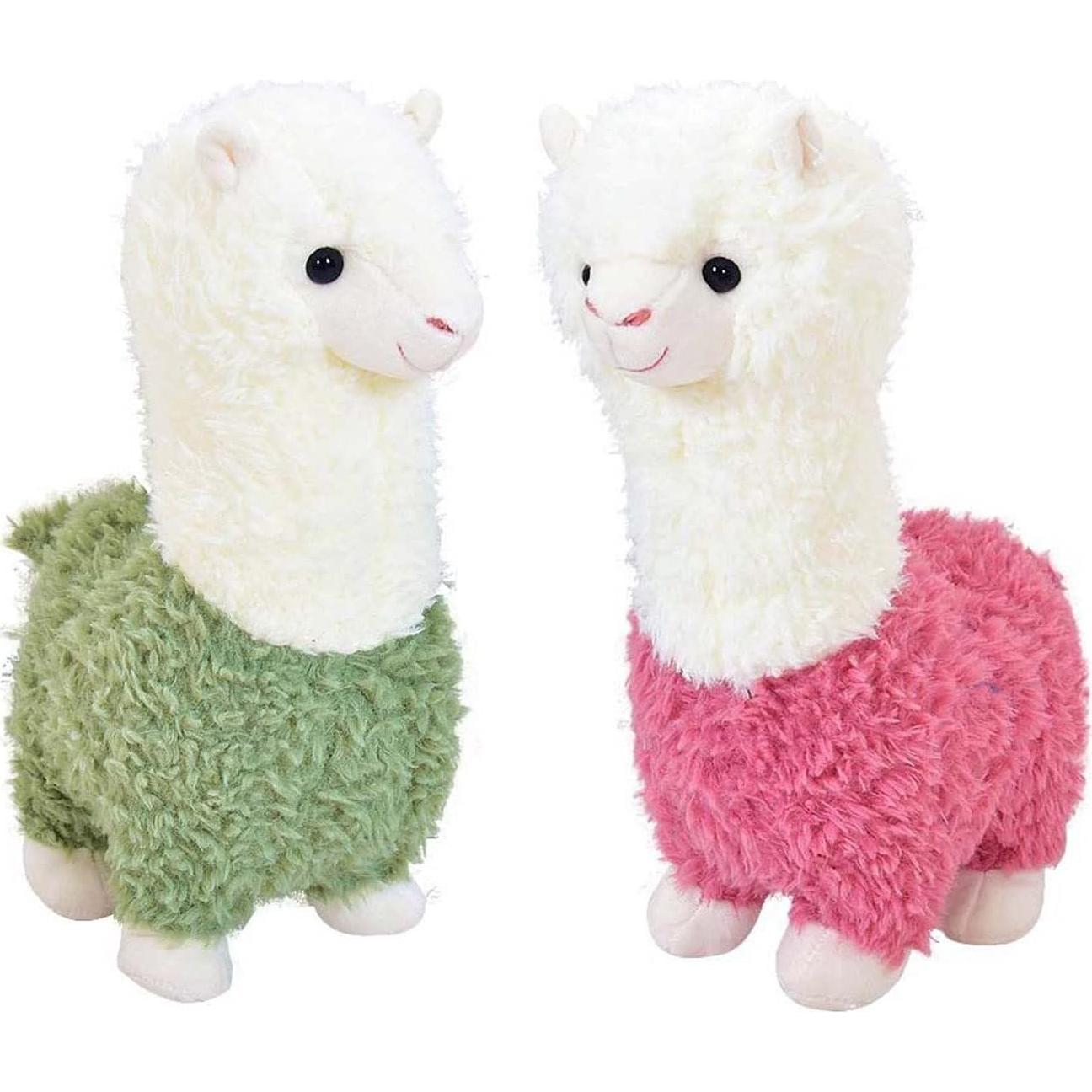 Llama Stuffed Animal Cute Llama Plush Alpaca Toy 9.8 inch for Girls Boys 2 Pieces(Alpaca)
