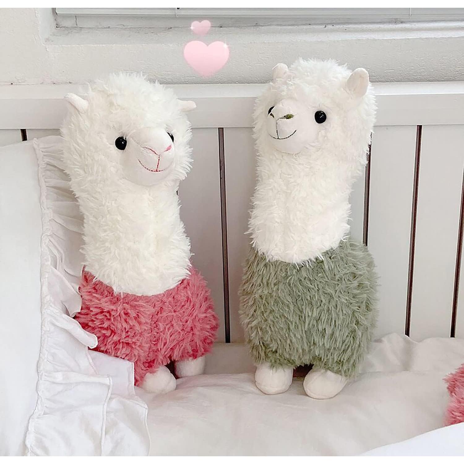 Llama Stuffed Animal Cute Llama Plush Alpaca Toy 9.8 inch for Girls Boys 2 Pieces(Alpaca)