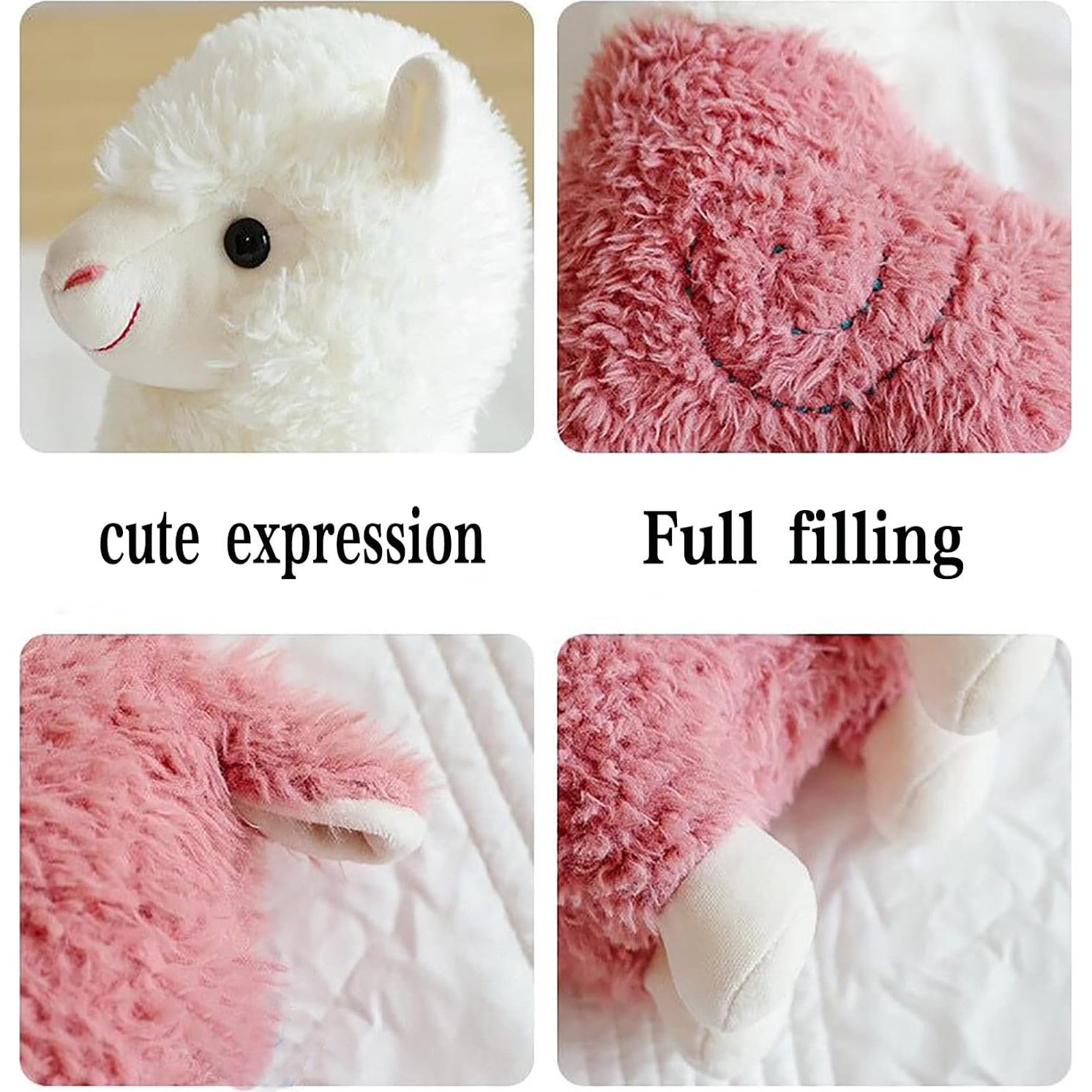 Llama Stuffed Animal Cute Llama Plush Alpaca Toy 9.8 inch for Girls Boys 2 Pieces(Alpaca)