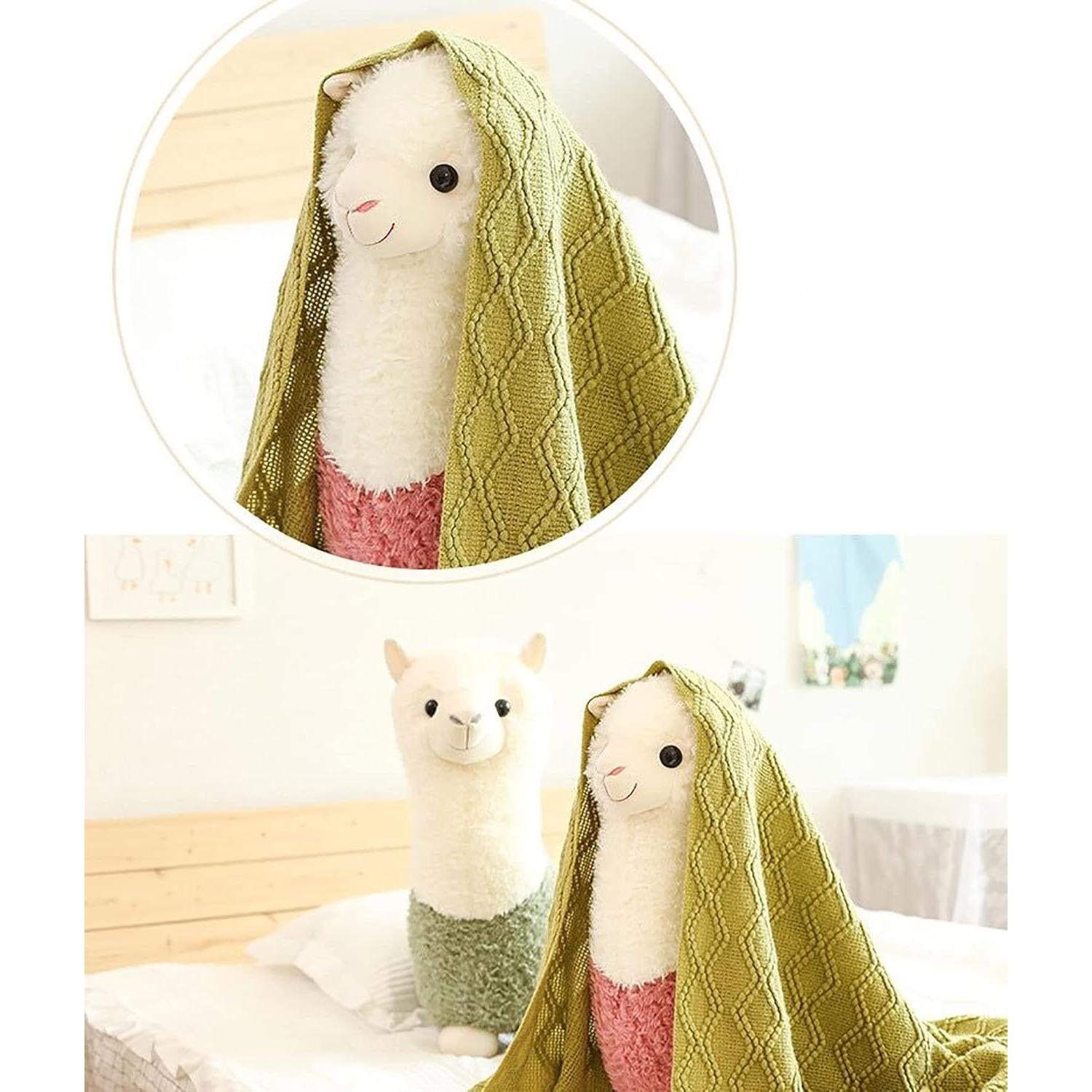 Llama Stuffed Animal Cute Llama Plush Alpaca Toy 9.8 inch for Girls Boys 2 Pieces(Alpaca)