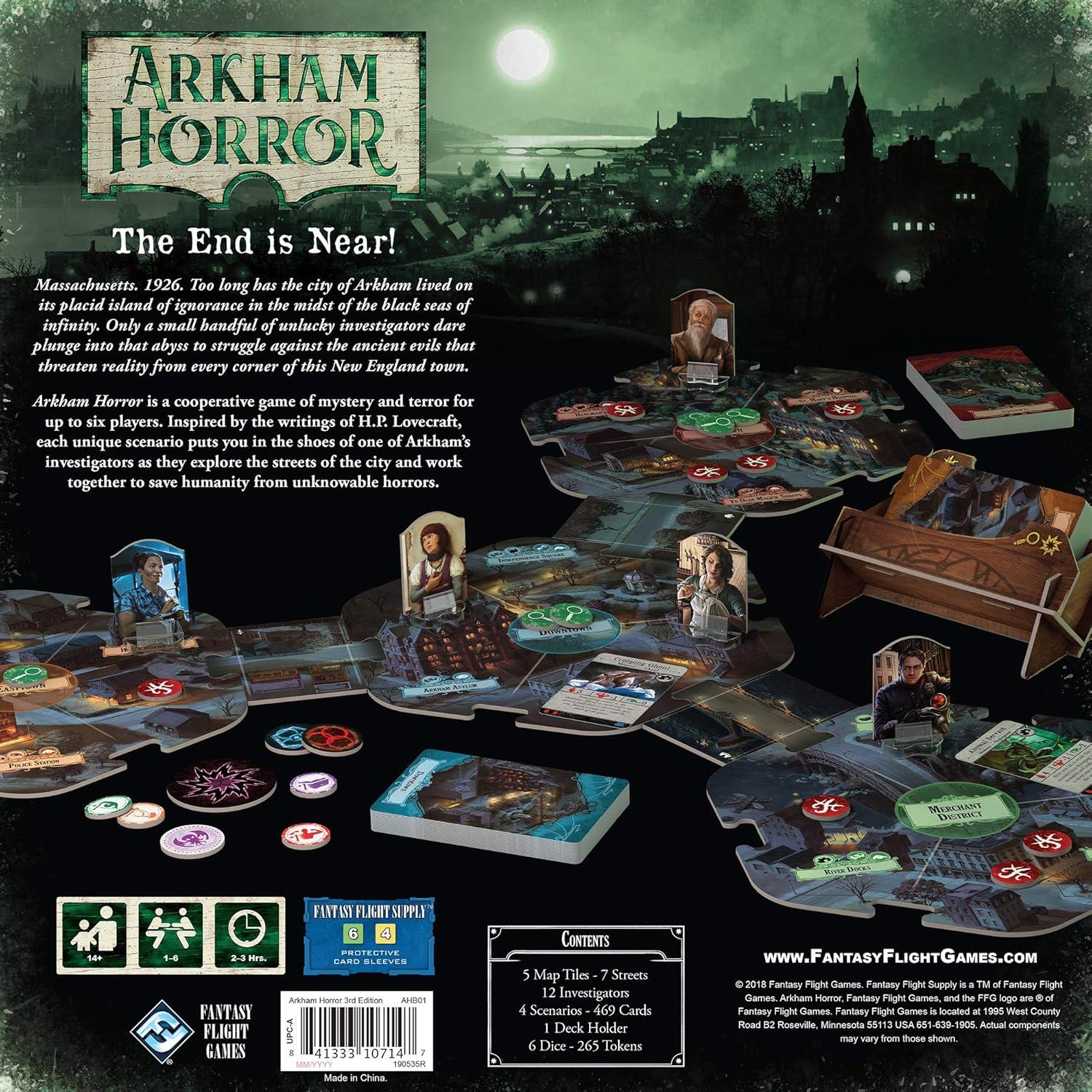 Arkham Horror 3ra Edición - Juego de Mesa Cooperativo 1-6 Jugadores