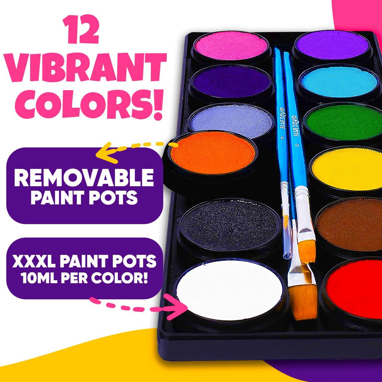 Kit de Pintura Facial Blue Squid para Niños - 12 Colores