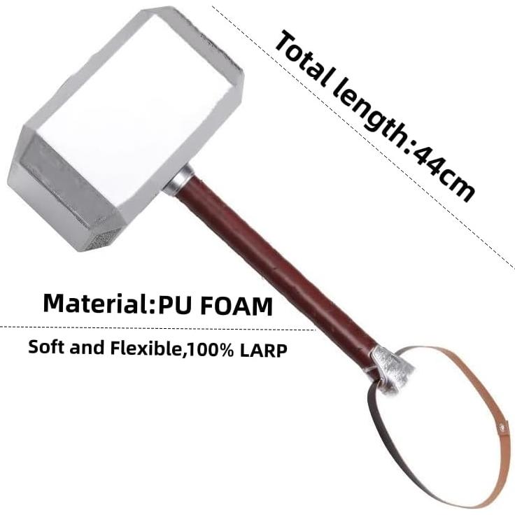 Martillo de Cosplay Damdos 44cm Hacha de Espuma PU