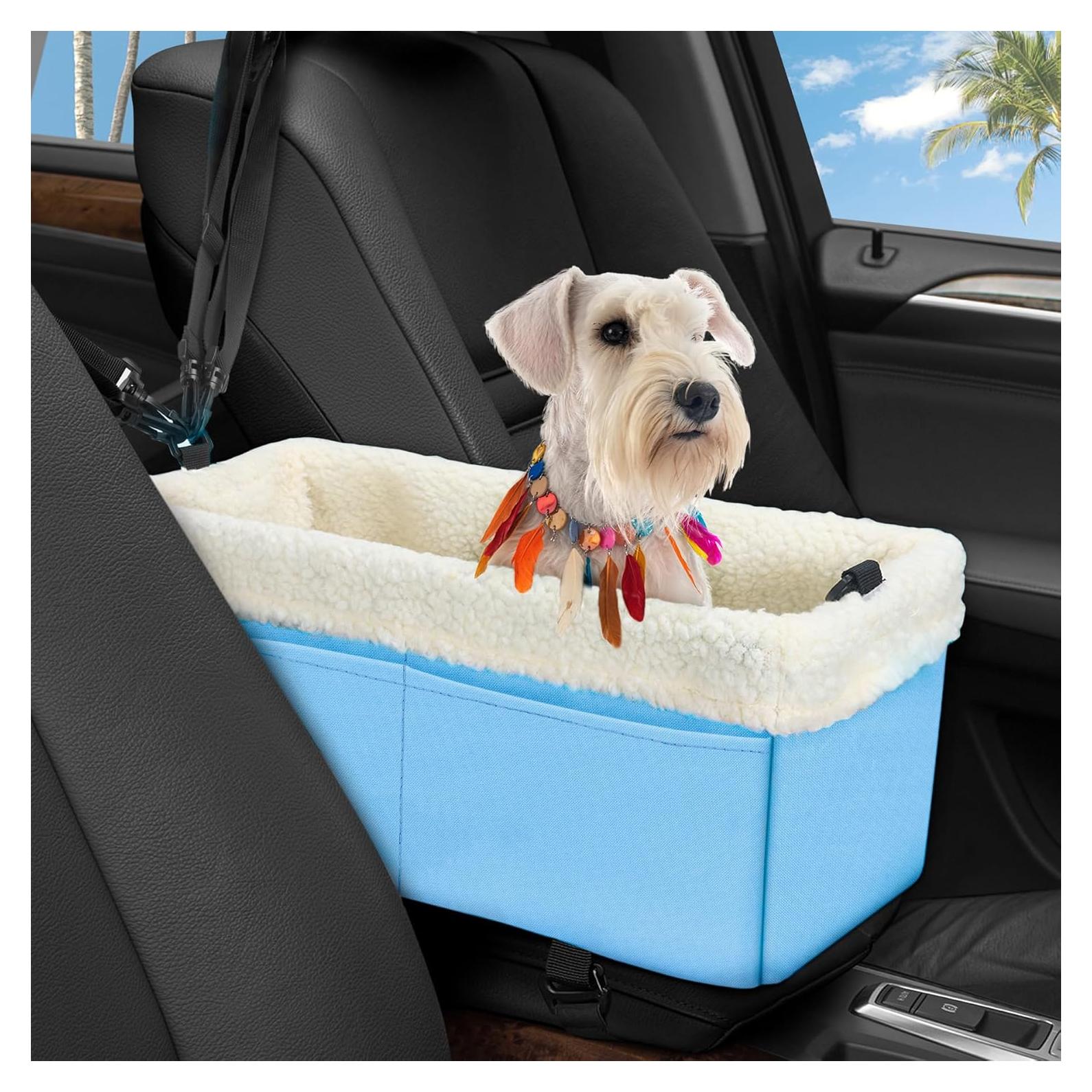 Asiento de Coche para Perros Pequeños WENRENER Azul Claro