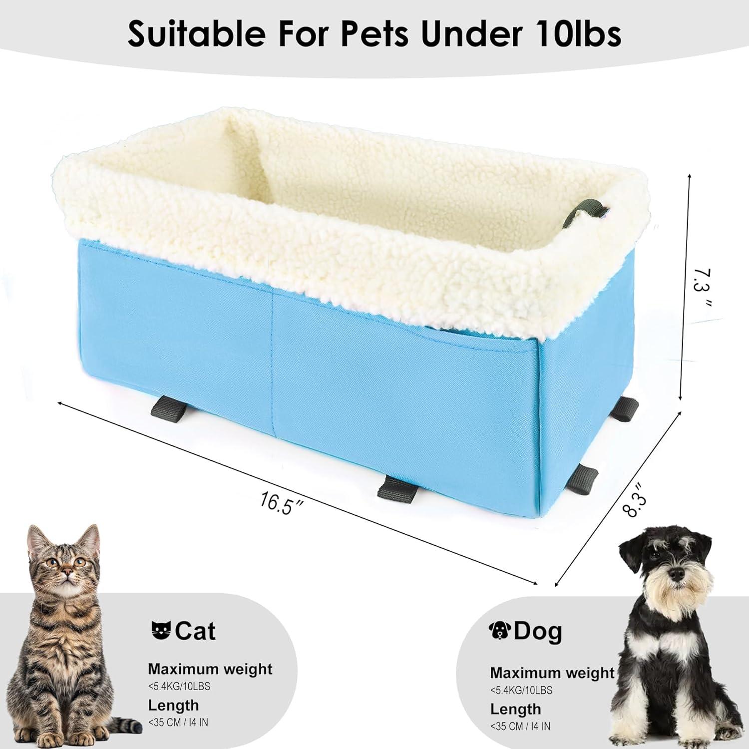 Asiento de Coche para Perros Pequeños WENRENER Azul Claro