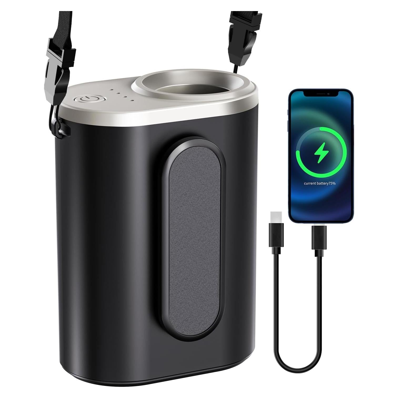 Ventilador Personal Portátil Minlebao HY-8011 Negro 4 Velocidades