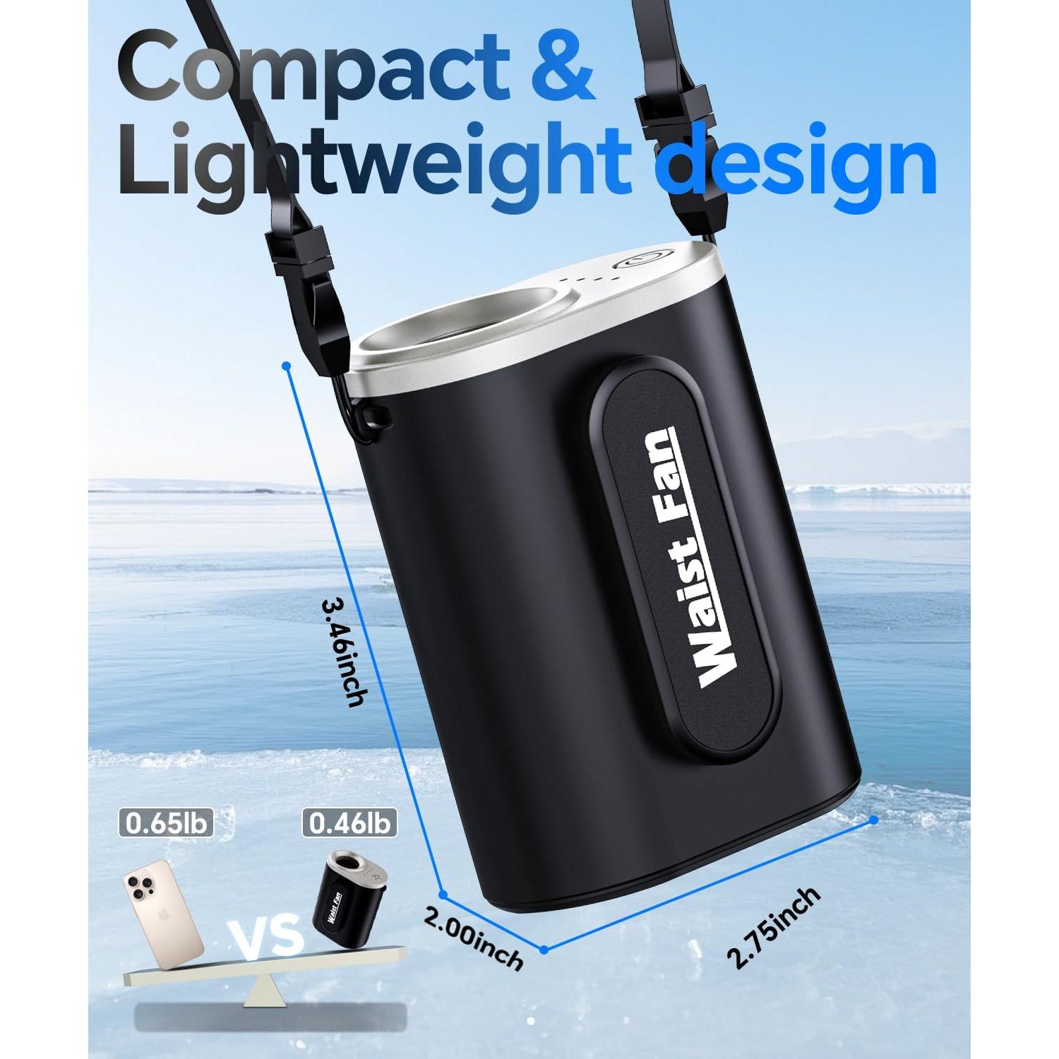 Ventilador Personal Portátil Minlebao HY-8011 Negro 4 Velocidades