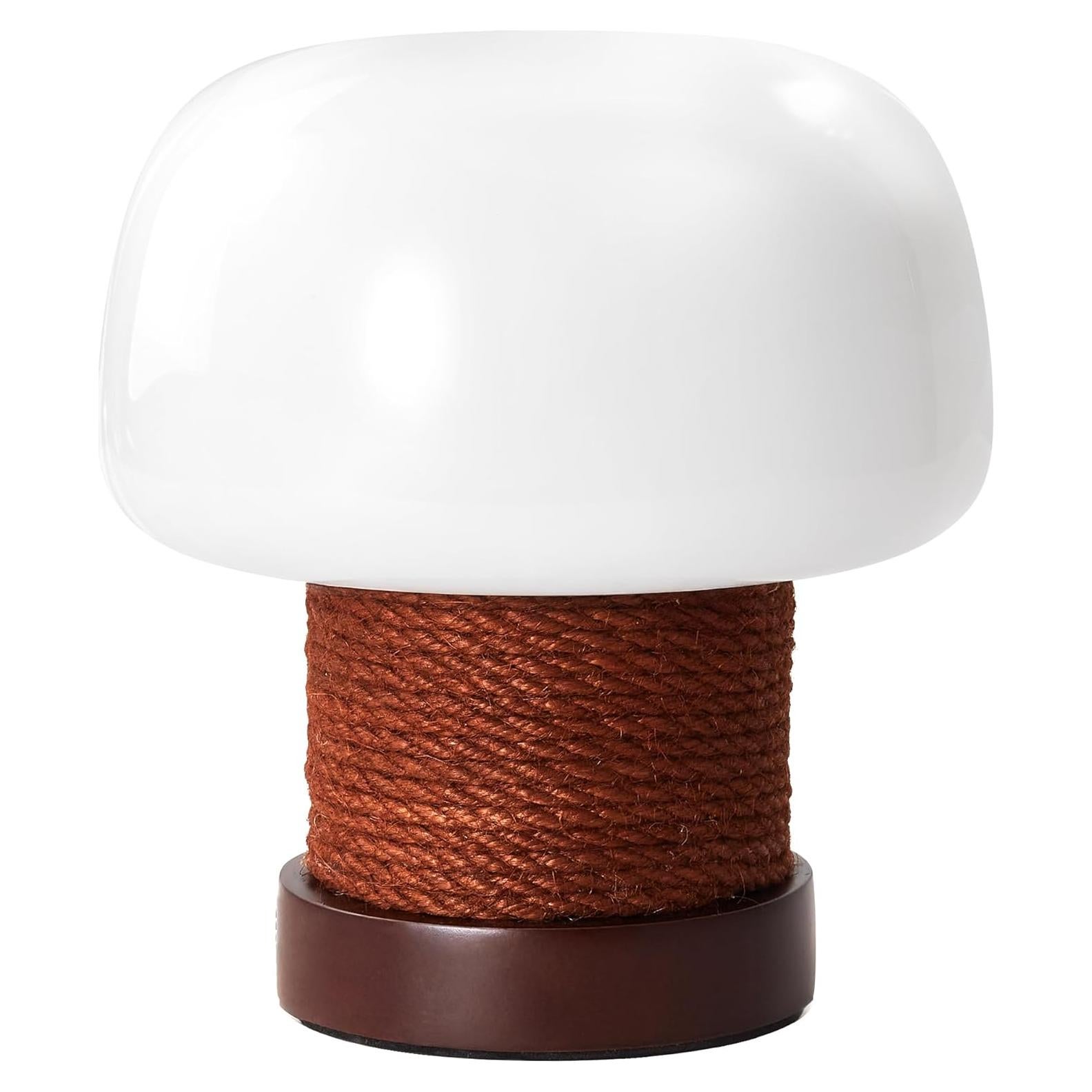 Lámpara de Mesa Pequeña WTHTNROM 18.8 cm Vidrio Blanco