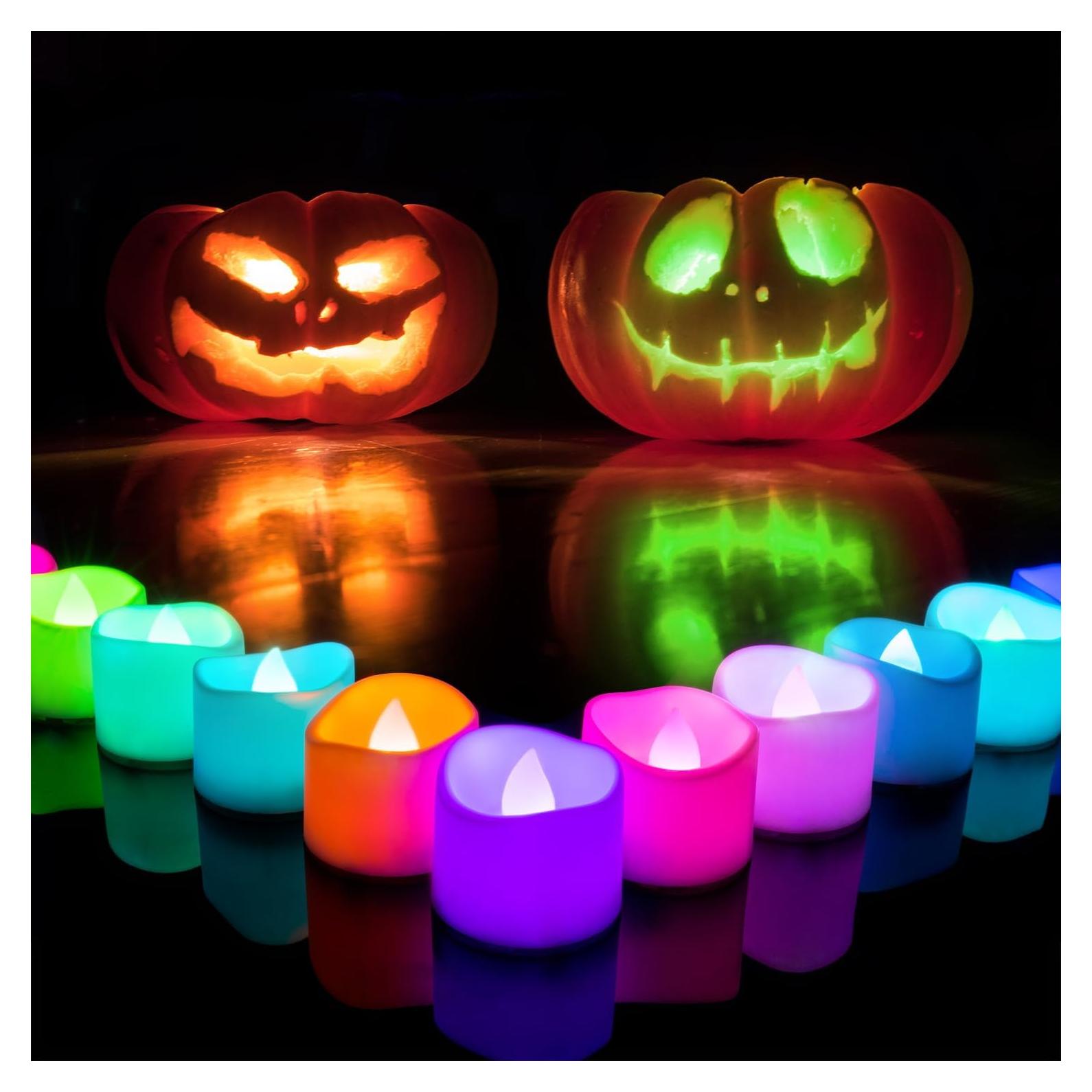 Velas LED Homemory Multicolor 12 Piezas Cambio de Color