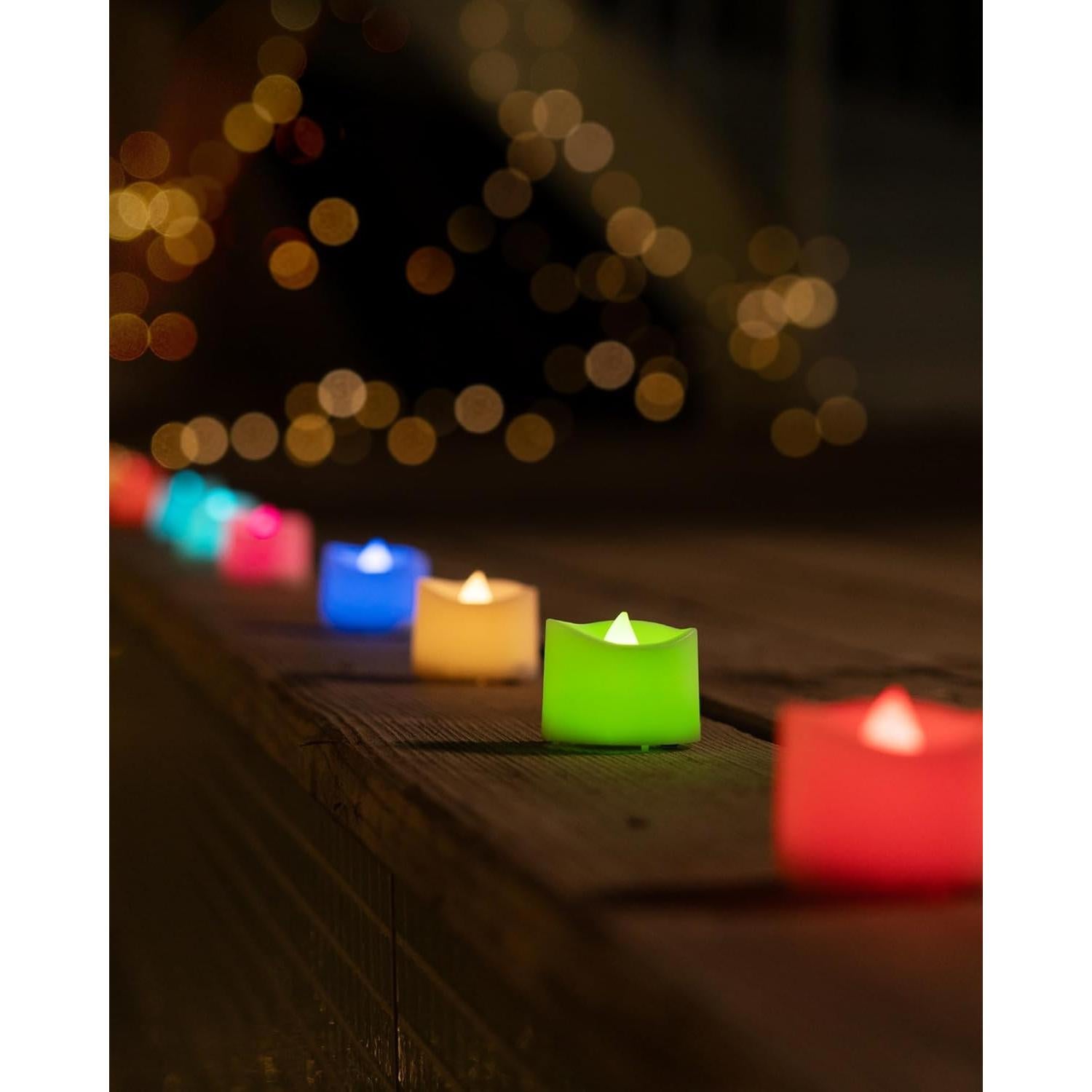 Velas LED Homemory Multicolor 12 Piezas Cambio de Color