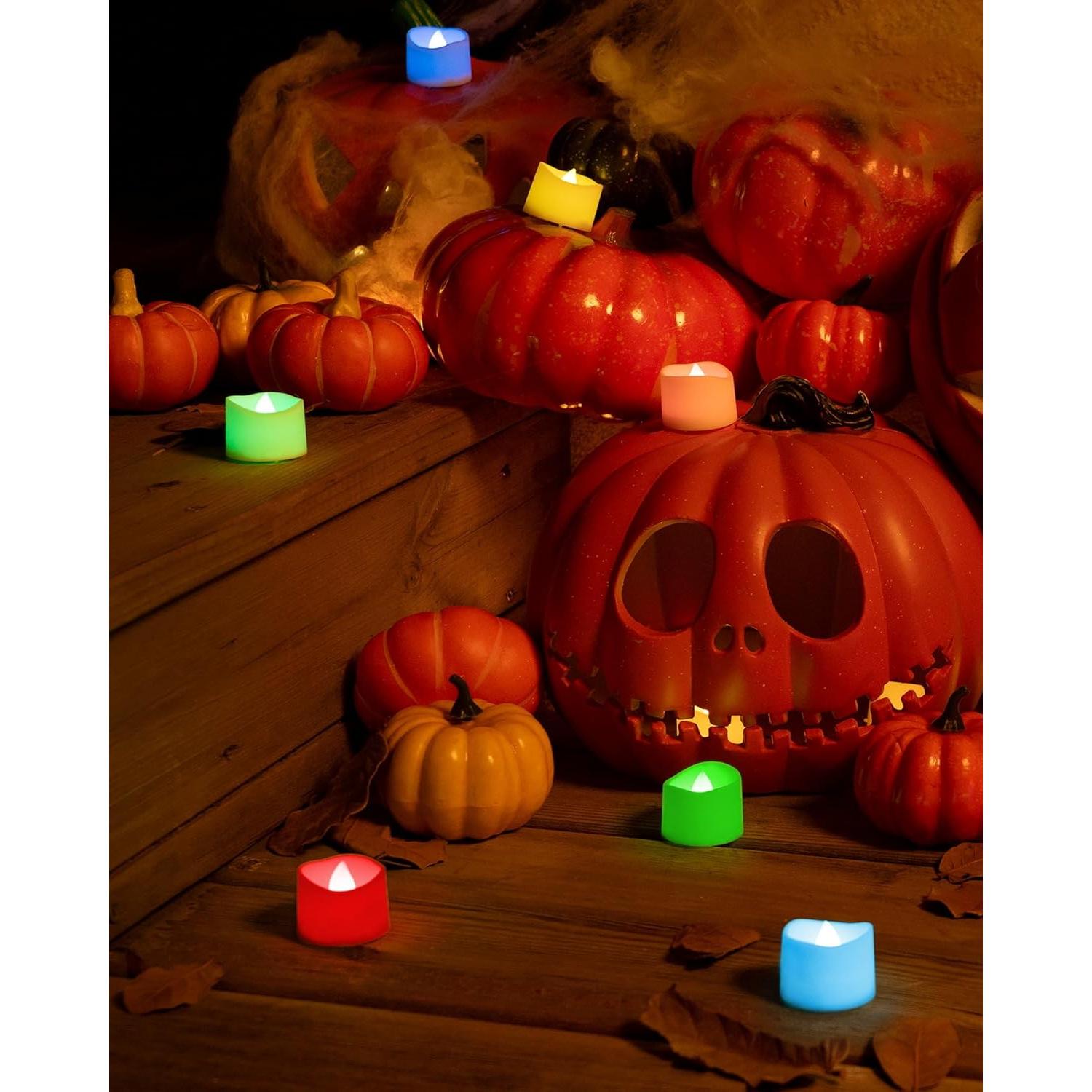 Velas LED Homemory Multicolor 12 Piezas Cambio de Color