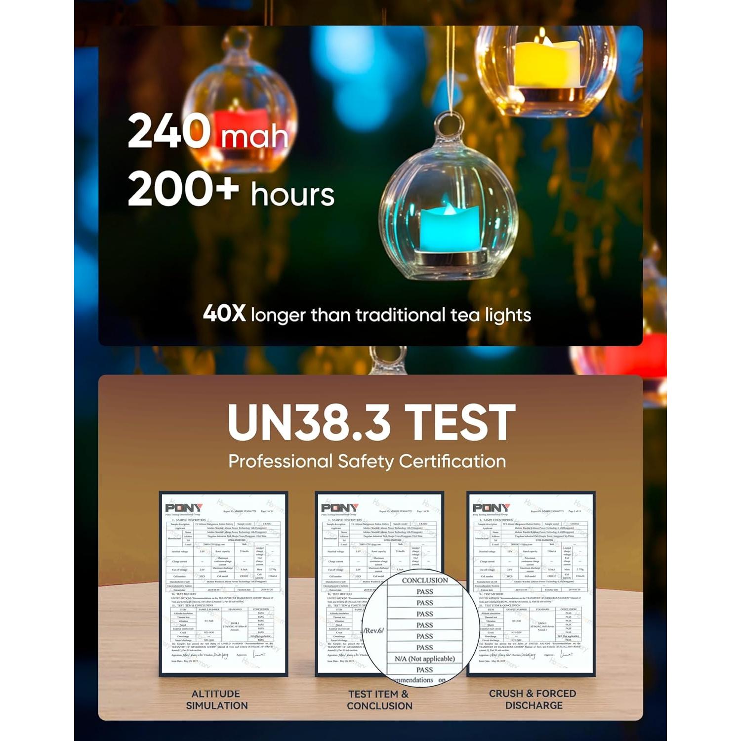 Velas LED Homemory Multicolor 12 Piezas Cambio de Color