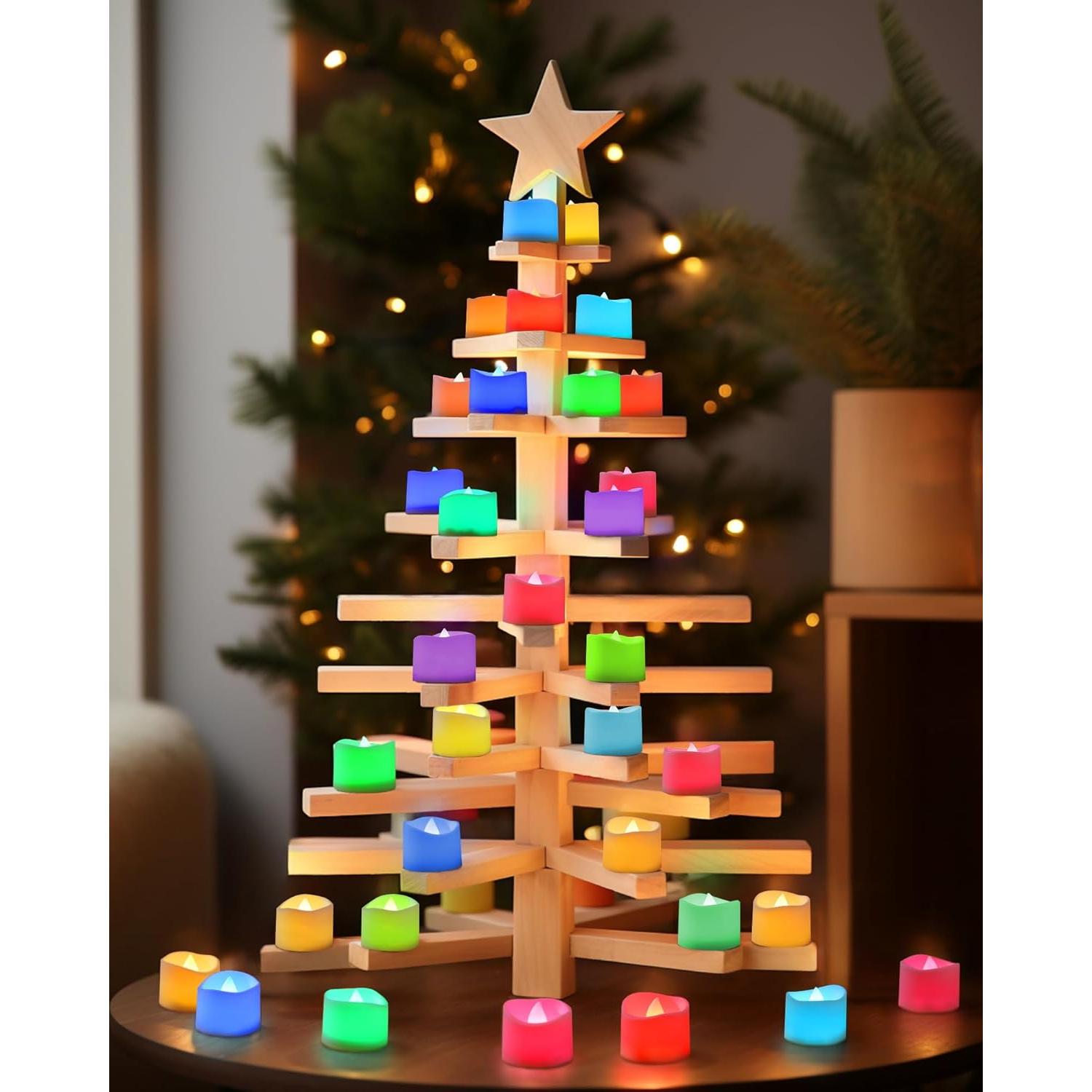 Velas LED Homemory Multicolor 12 Piezas Cambio de Color