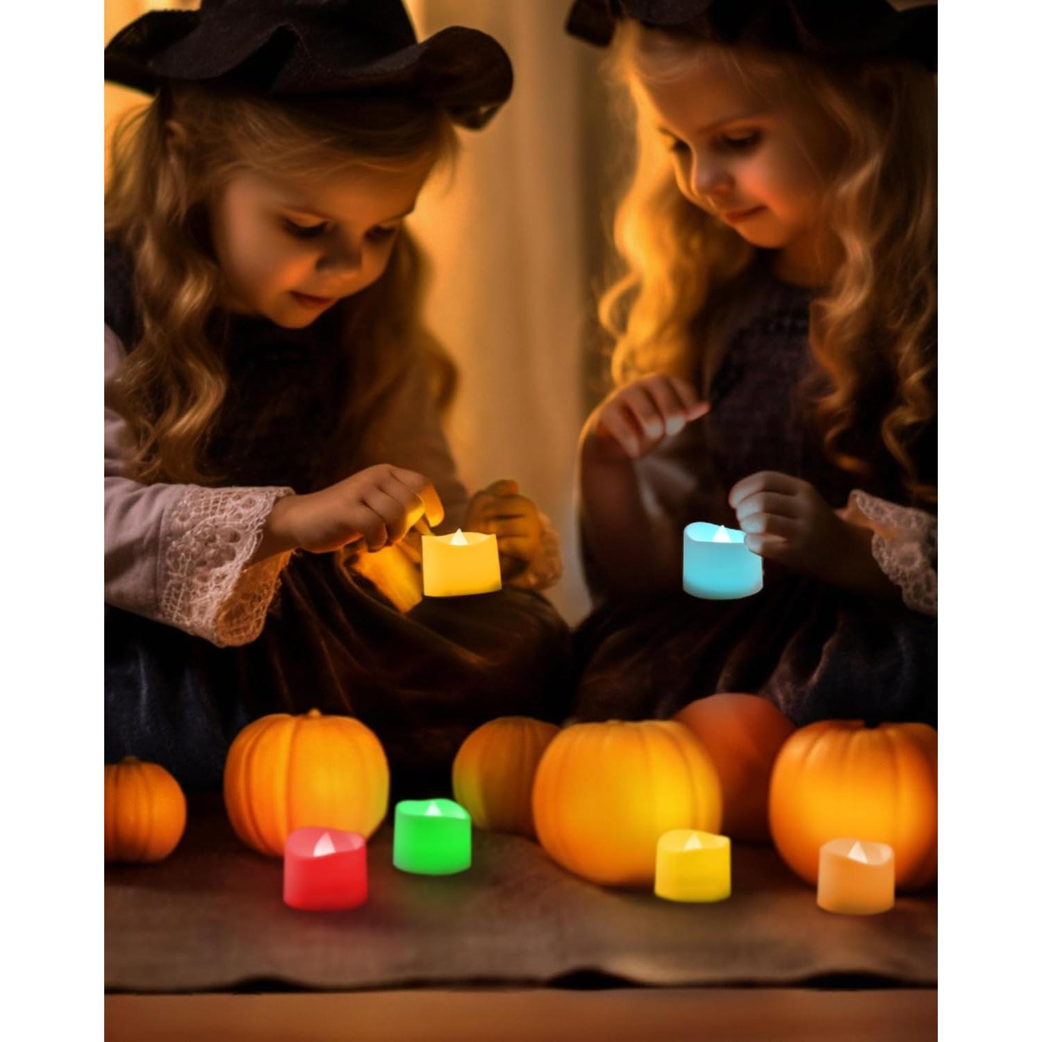 Velas LED Homemory Multicolor 12 Piezas Cambio de Color