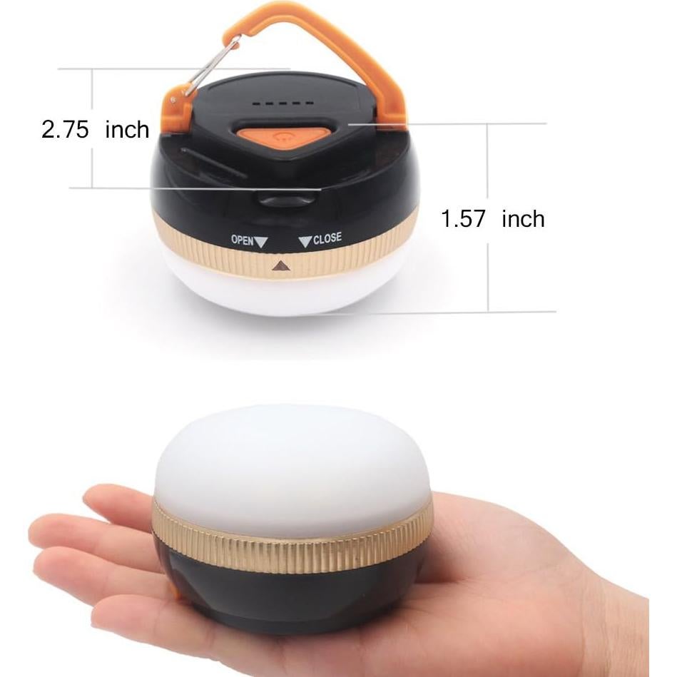 Paquete de 2 Linternas LED Portátiles AuKvi para Camping