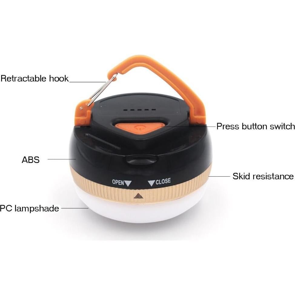 Paquete de 2 Linternas LED Portátiles AuKvi para Camping