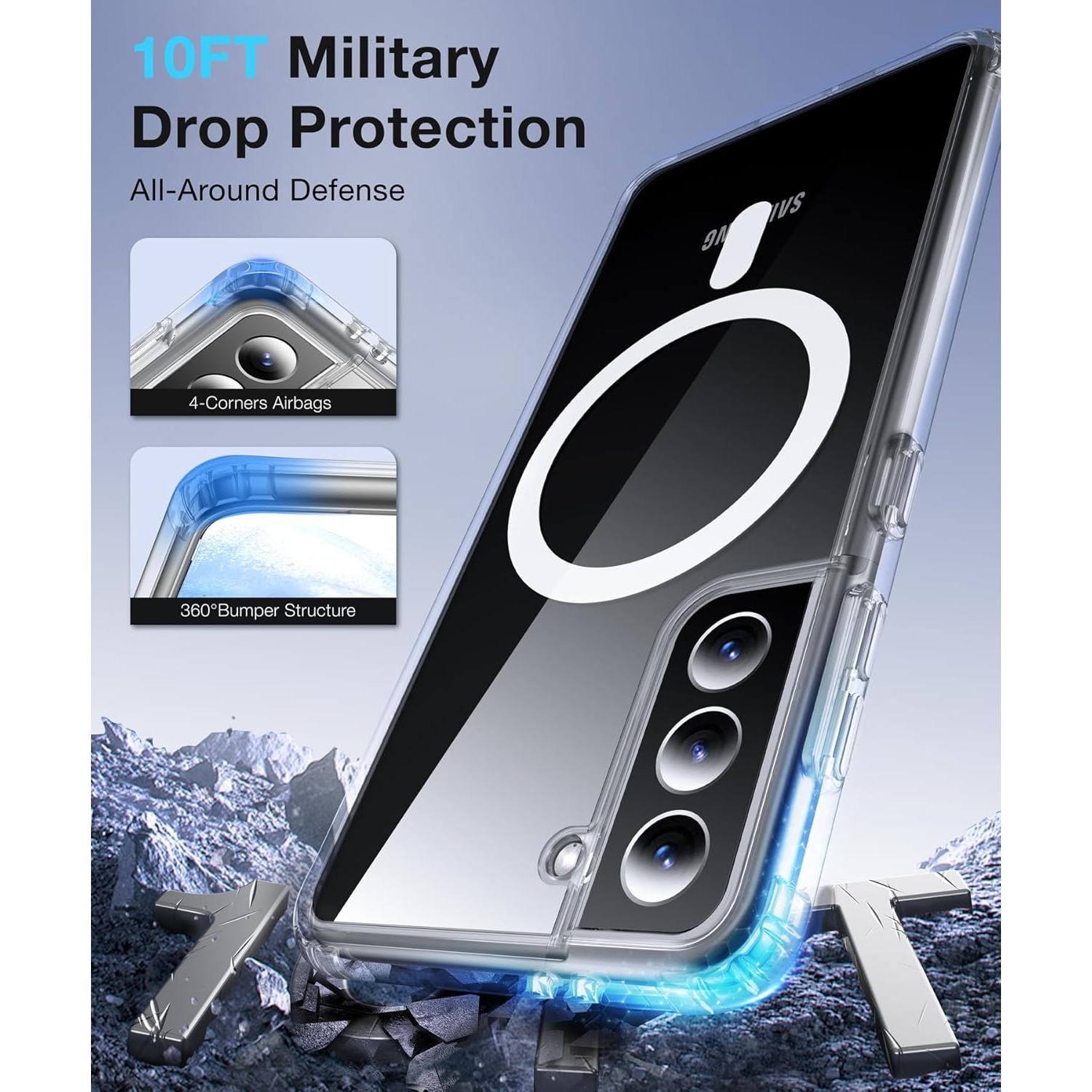 Funda Magnética para Samsung Galaxy S21 FNDMIL Transparente